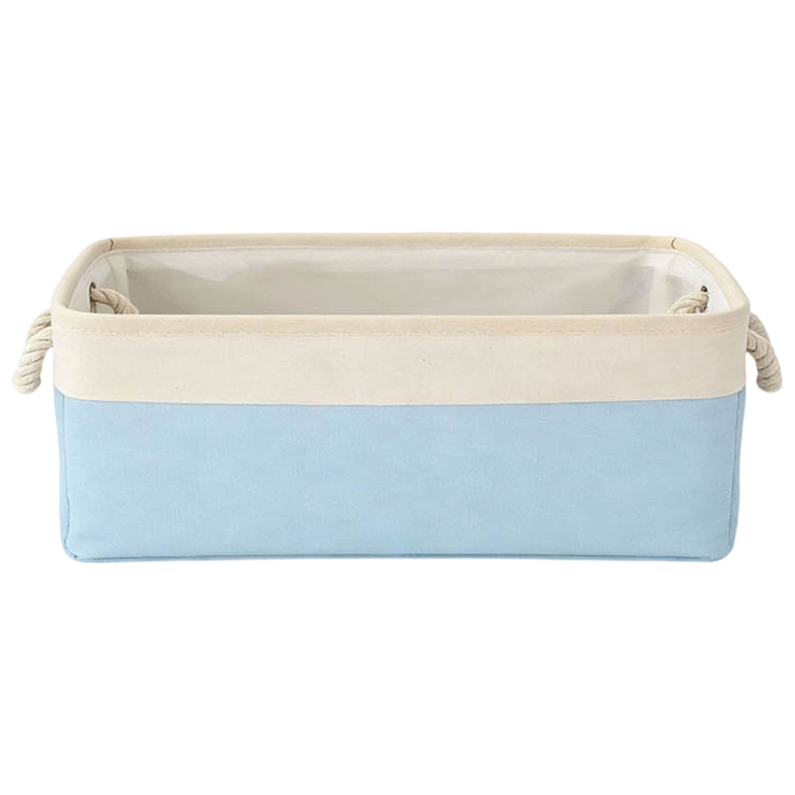 LGCASL Fabric Storage Box, Fabric Storage Box, Storage Basket with Handles and for Clothes Shelves Closet Wardrobe Home Wear and Reinforced, Light Gray S(12.2×5.1×8.2Inch) S(12.2×5.1×8.2inch) Light Blue - Image 1