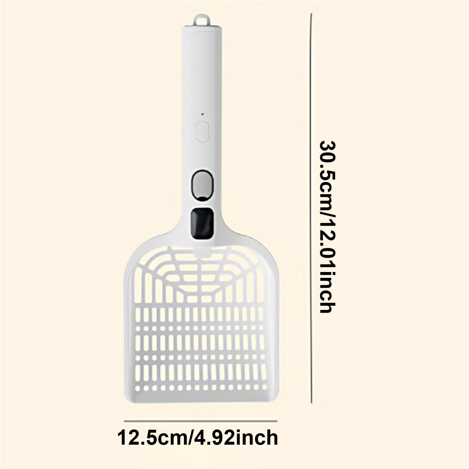 LGCASL Rechargeable Spray Deodorizing Cat Litter Scoop, Large Sized Rechargeable Spray Litter for Home Use Litter Scooping Tool, White Yellow - Image 3