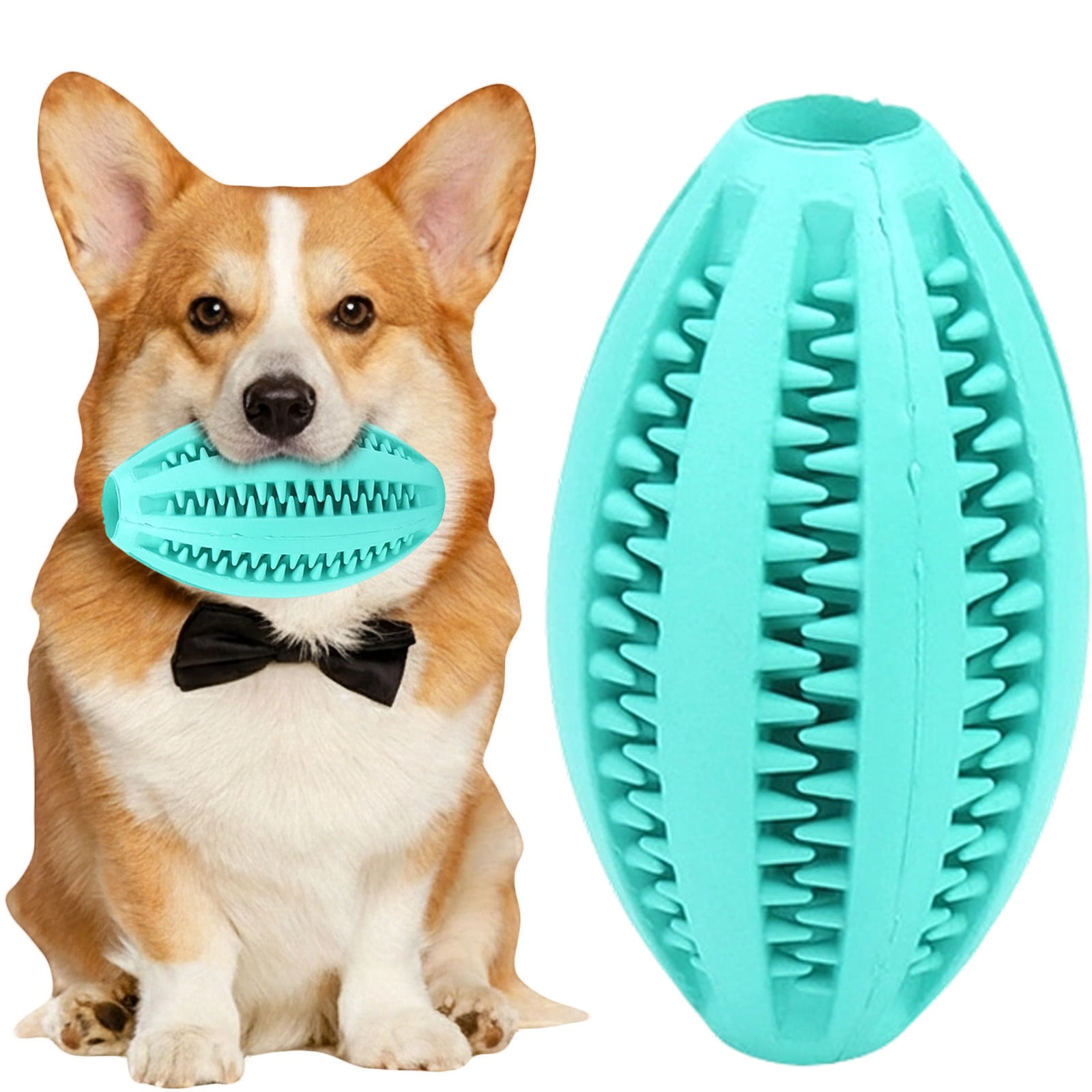 LGCASL Pet Toy Ball Dog Puzzle Toy 1 Pack Interactive Dog Toys for Dispensing Puppy Toys for Teething Puppy for Teeth/Slow Feeder/Iq Training/Playing, Yellow Light blue - Image 2