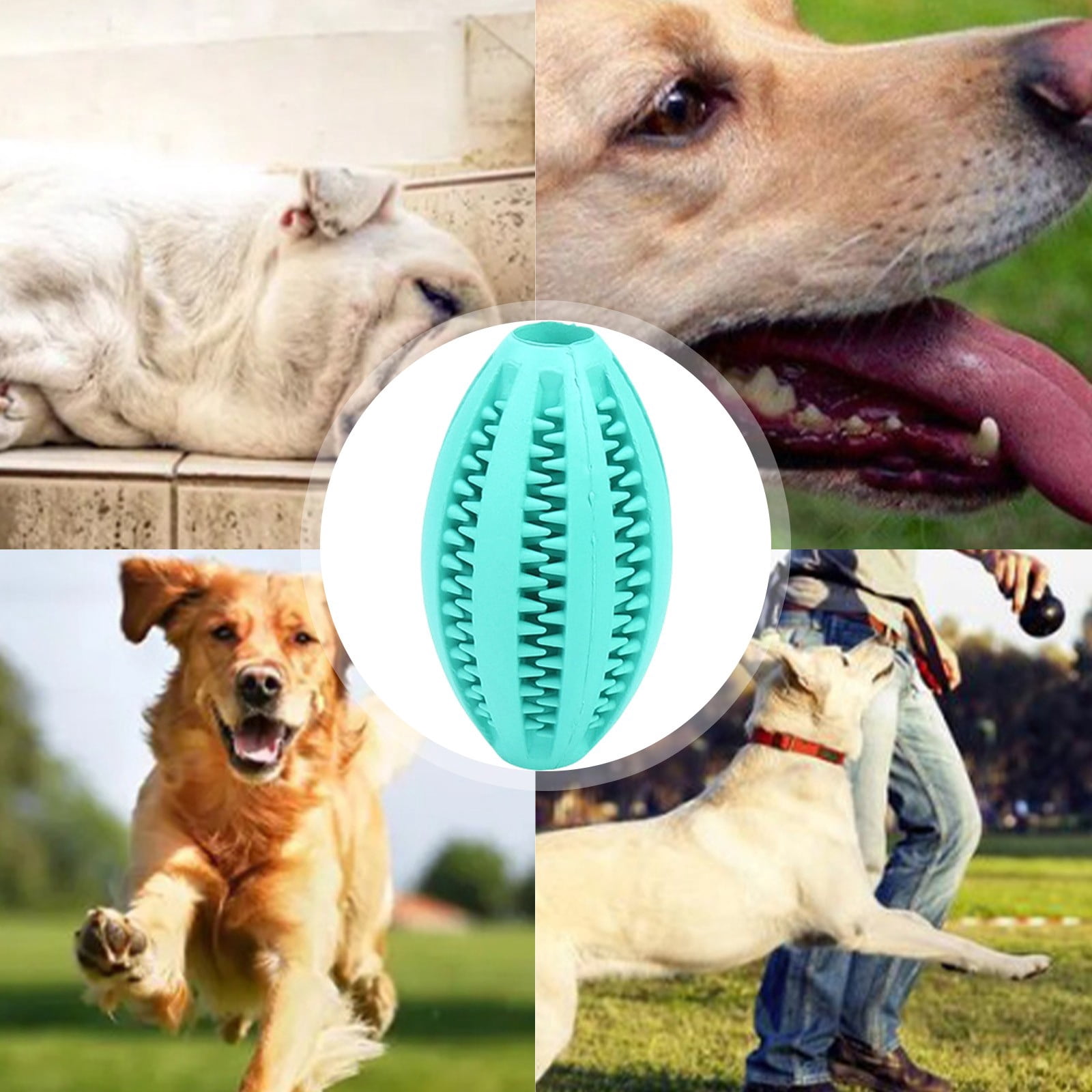 LGCASL Pet Toy Ball Dog Puzzle Toy 1 Pack Interactive Dog Toys for Dispensing Puppy Toys for Teething Puppy for Teeth/Slow Feeder/Iq Training/Playing, Yellow Light blue - Image 5