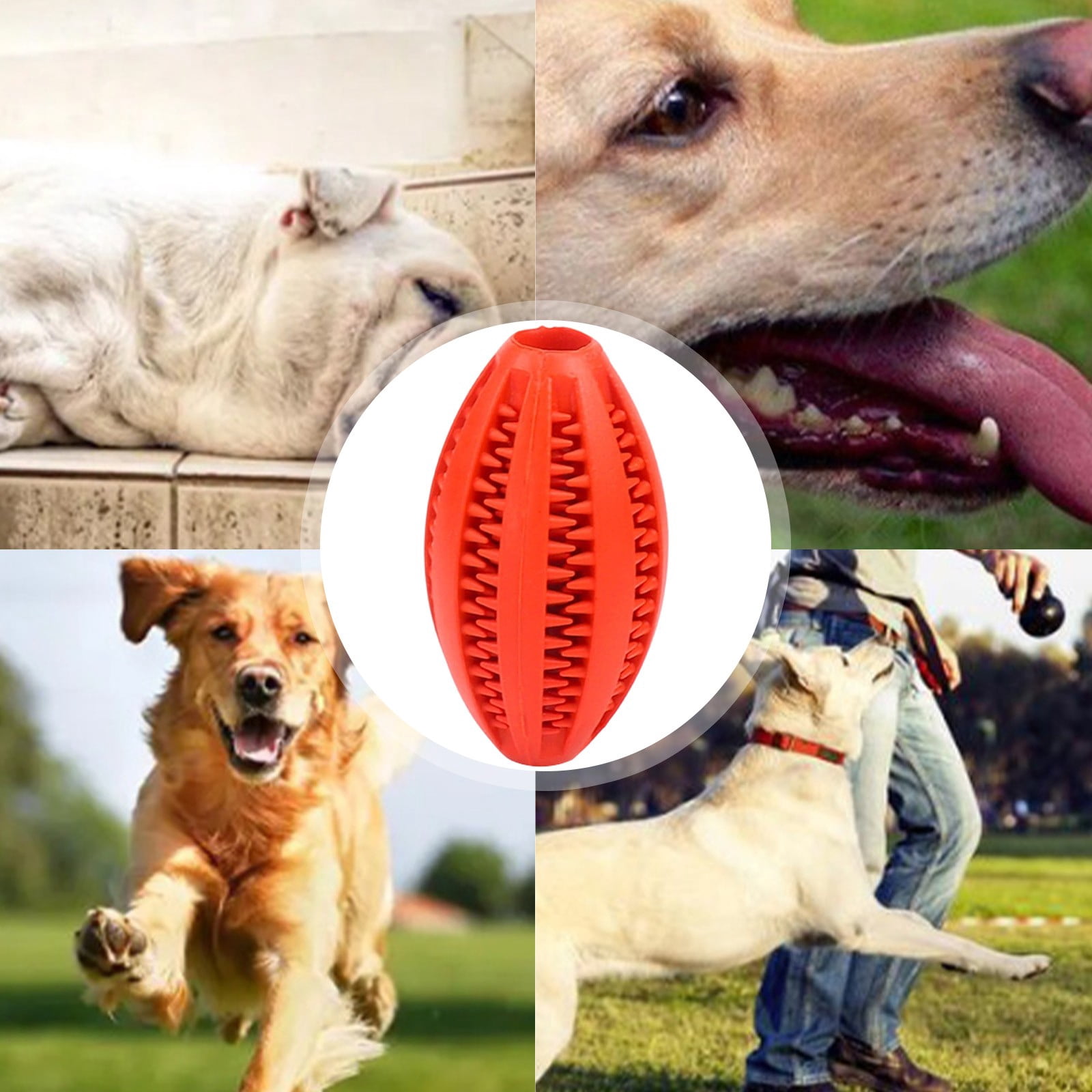 LGCASL Pet Toy Ball Dog Puzzle Toy 1 Pack Interactive Dog Toys for Dispensing Puppy Toys for Teething Puppy for Teeth/Slow Feeder/Iq Training/Playing, Yellow Red - Image 6