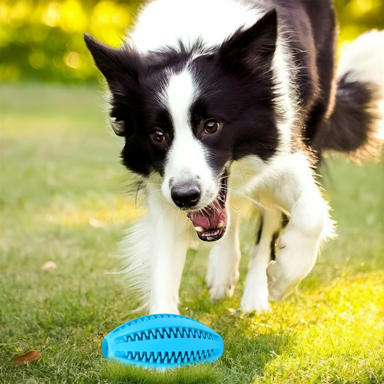 LGCASL Pet Toy Ball Dog Puzzle Toy 1 Pack Interactive Dog Toys for Dispensing Puppy Toys for Teething Puppy for Teeth/Slow Feeder/Iq Training/Playing, Yellow Sky Blue - Image 4