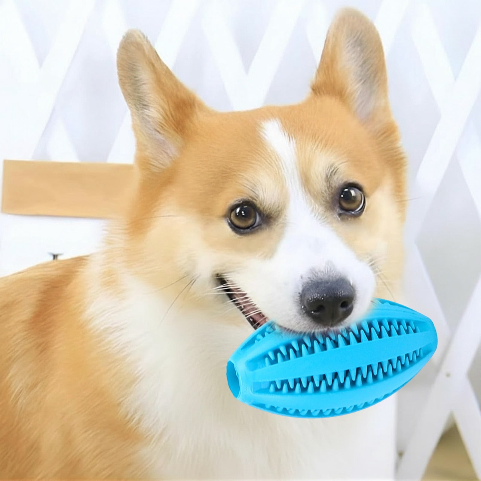 LGCASL Pet Toy Ball Dog Puzzle Toy 1 Pack Interactive Dog Toys for Dispensing Puppy Toys for Teething Puppy for Teeth/Slow Feeder/Iq Training/Playing, Yellow Sky Blue - Image 5