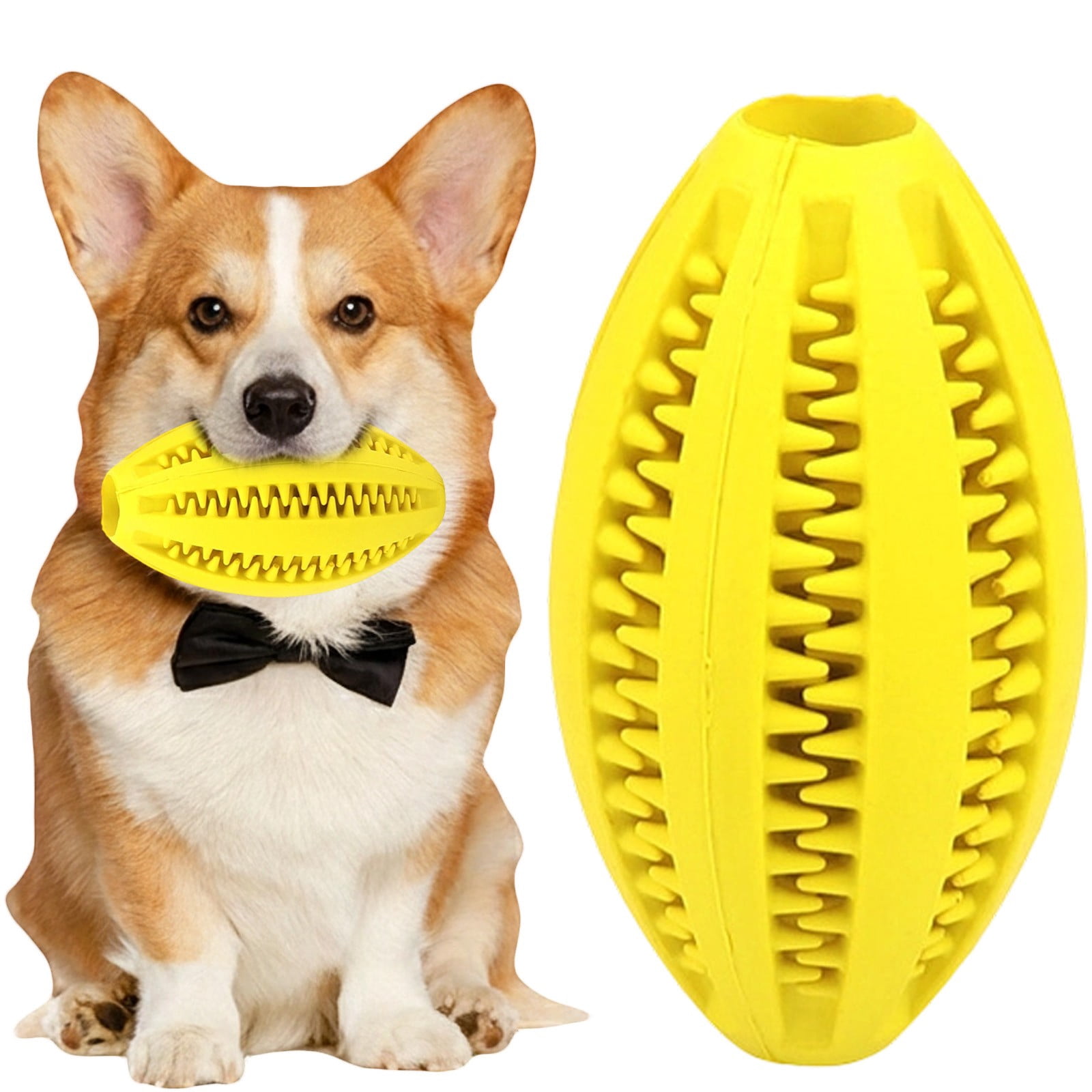 LGCASL Pet Toy Ball Dog Puzzle Toy 1 Pack Interactive Dog Toys for Dispensing Puppy Toys for Teething Puppy for Teeth/Slow Feeder/Iq Training/Playing Yellow - Image 2