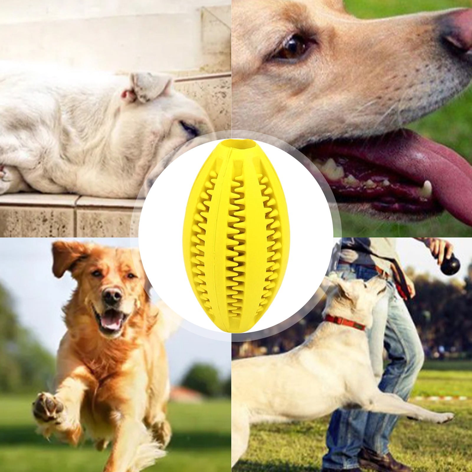 LGCASL Pet Toy Ball Dog Puzzle Toy 1 Pack Interactive Dog Toys for Dispensing Puppy Toys for Teething Puppy for Teeth/Slow Feeder/Iq Training/Playing Yellow - Image 6