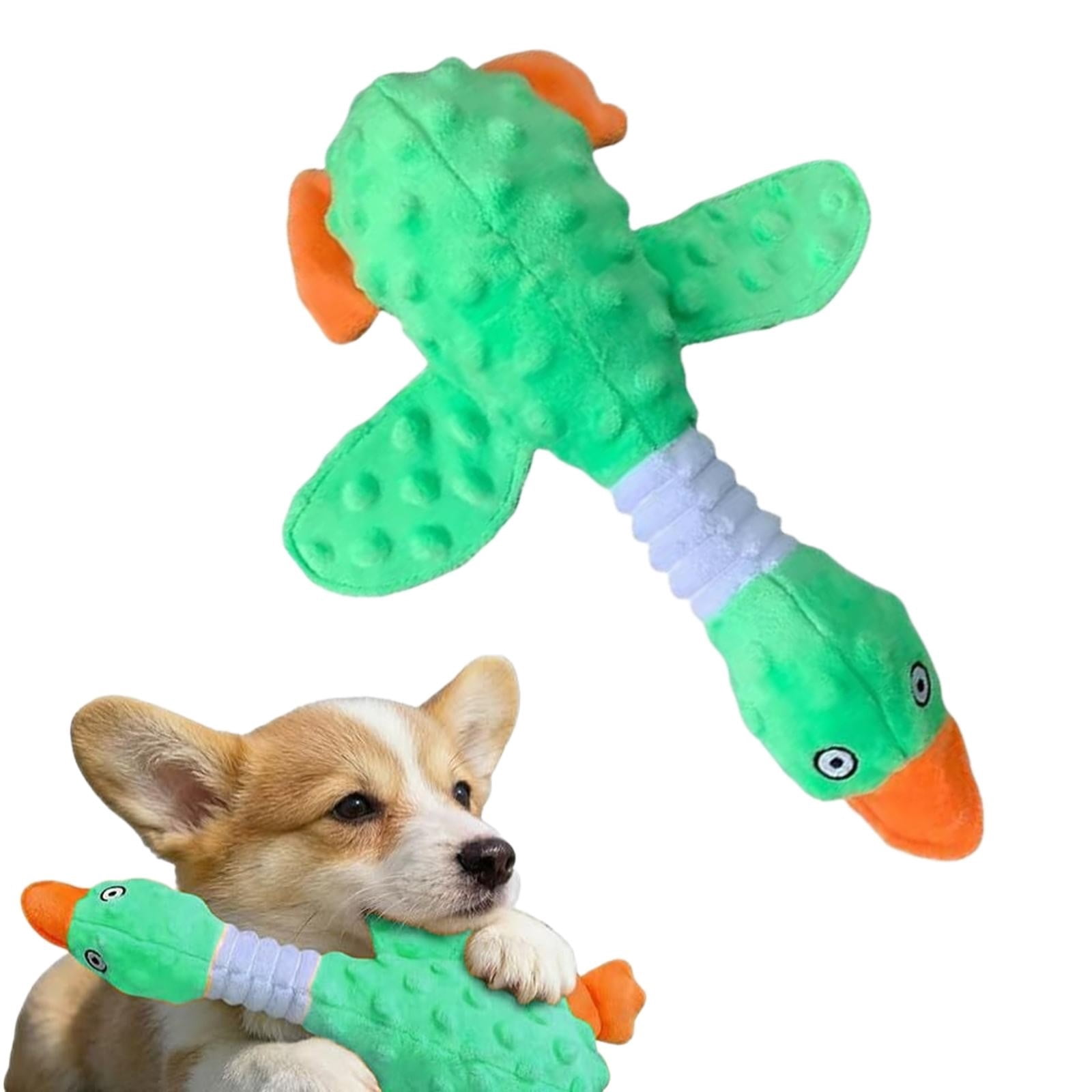 LGCASL Pink Duck Chew Toy Dog Toys for Aggressive Chewers 2026 New Dog Toys Calming Toy for Dogs Indestructible Toy with in Squeaker for Boredom Yellow Dog Plush for Dogs, Pink Green - Image 2