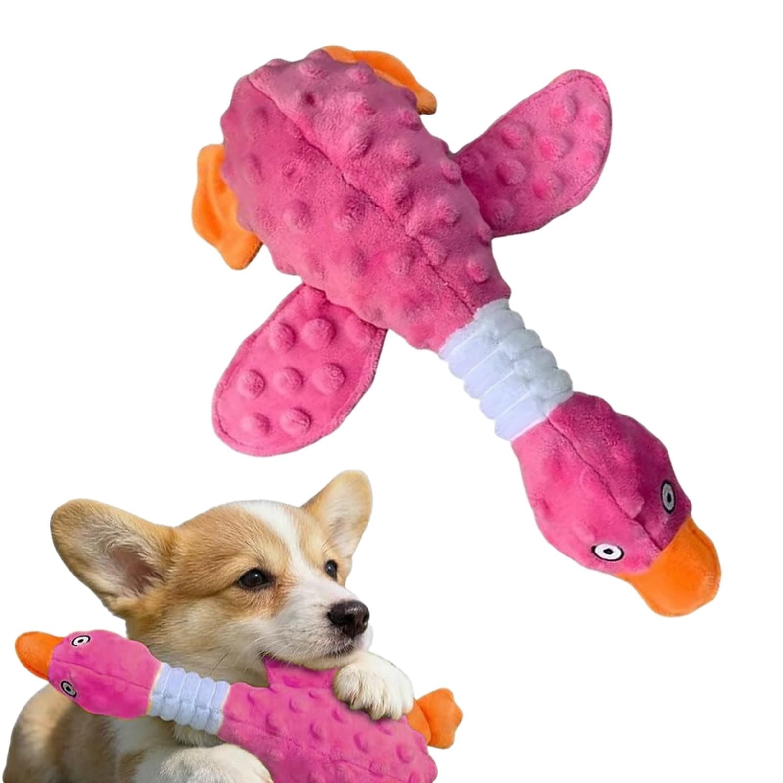 LGCASL Pink Duck Chew Toy Dog Toys for Aggressive Chewers 2026 New Dog Toys Calming Toy for Dogs Indestructible Toy with in Squeaker for Boredom Yellow Dog Plush for Dogs Pink - Image 2