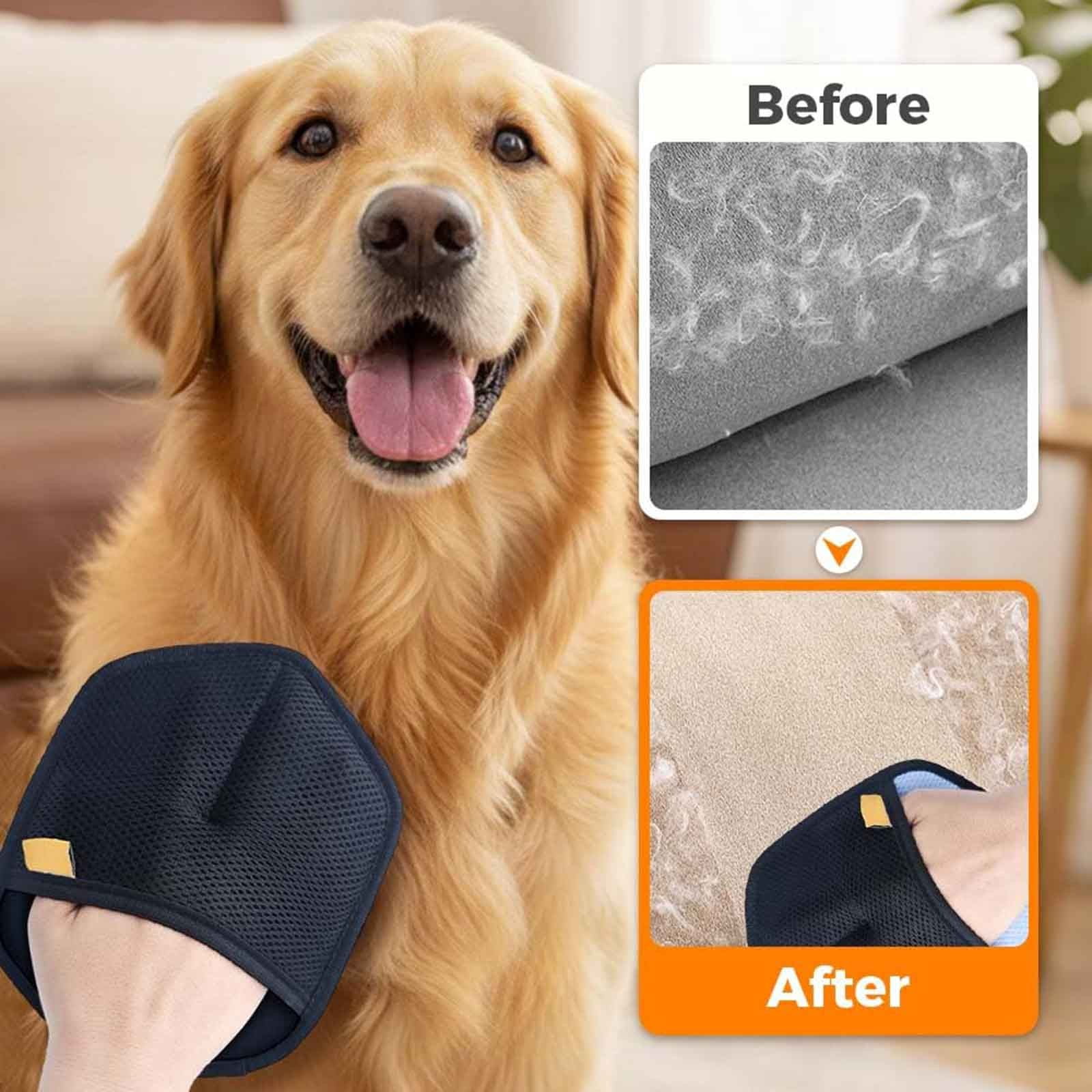 Pet Static Electricity Hair Removal Gloves Pet Remover 2026 New Electrostatic Pet Removal Gloves for Dogs Thickened Brush Reusable Washable Pet Remover Glove Tool for Furniture Couch Car Blue - Image 5