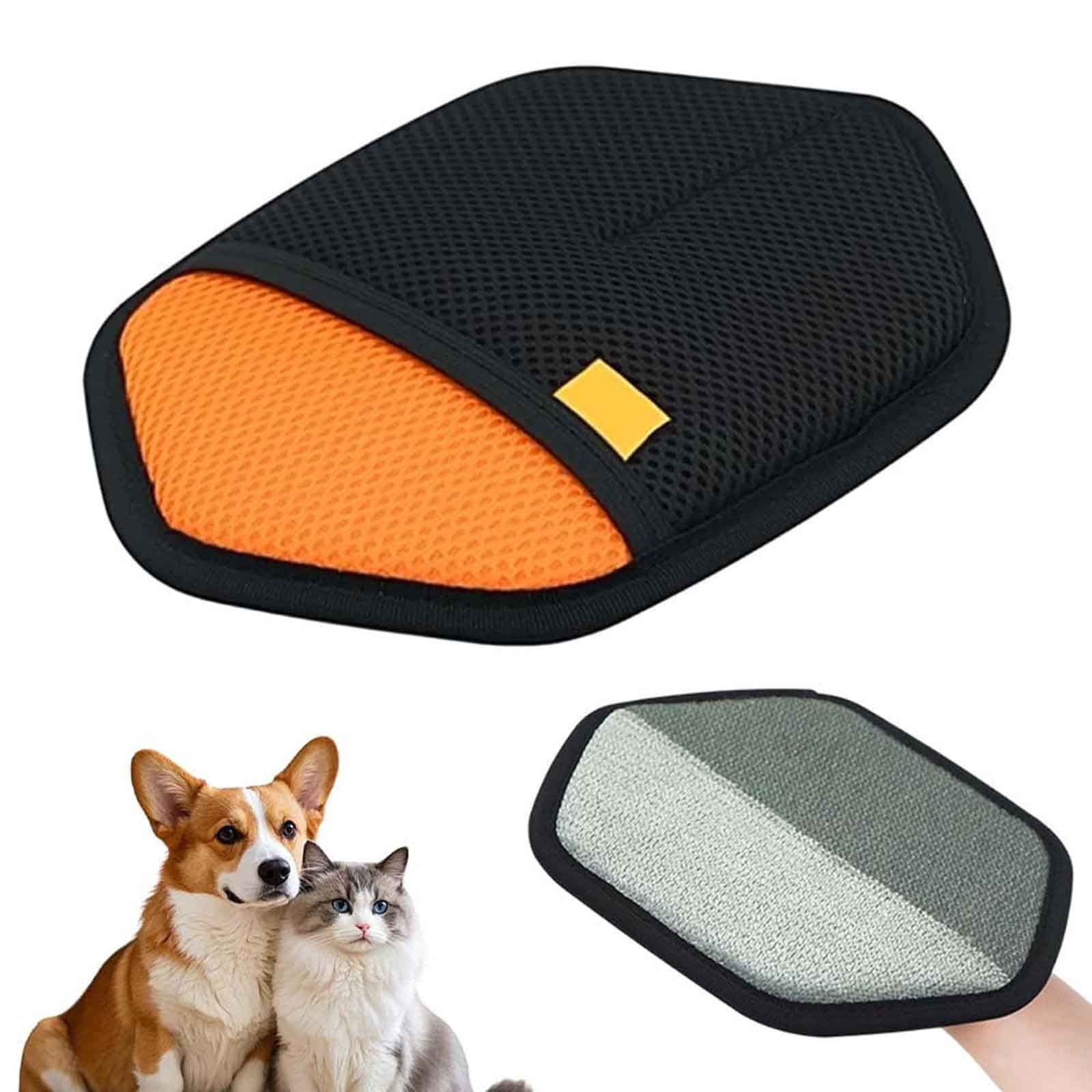 Pet Static Electricity Hair Removal Gloves Pet Remover 2026 New Electrostatic Pet Removal Gloves for Dogs Thickened Brush Reusable Washable Pet Remover Glove Tool for Furniture Couch Car, Blue Orange - Image 2