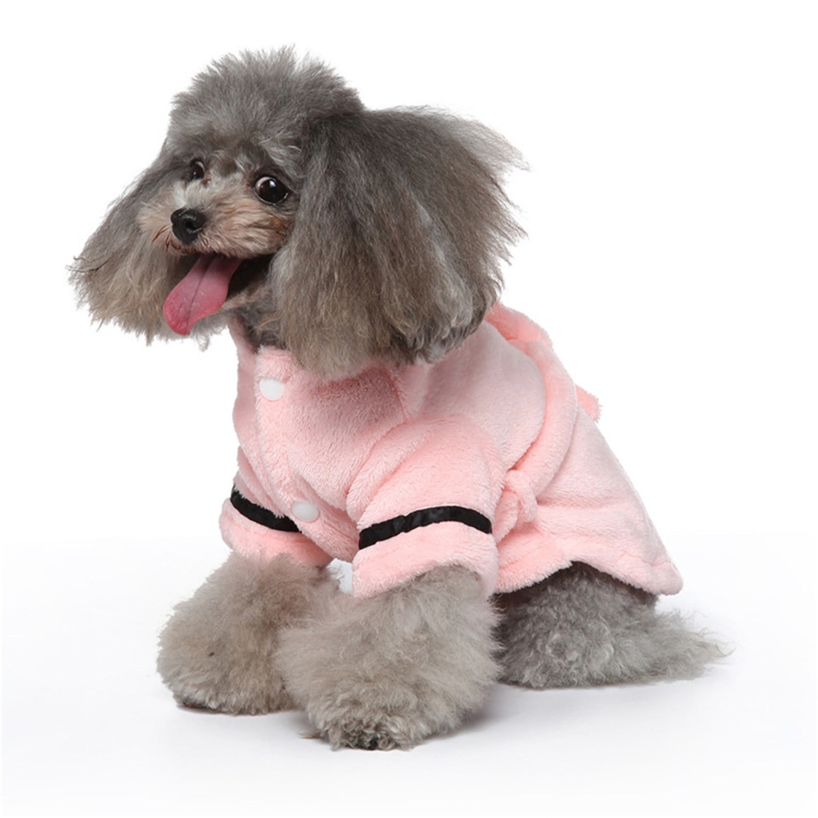 LGCASL Pet Bathrobes, Pajamas Clearance! Dog Cat Bathrobe Pet Clothes Hotel Bath Towel Pet Bathrobe Nightgown Pajamas (Army Green, L) S Pink - Image 5