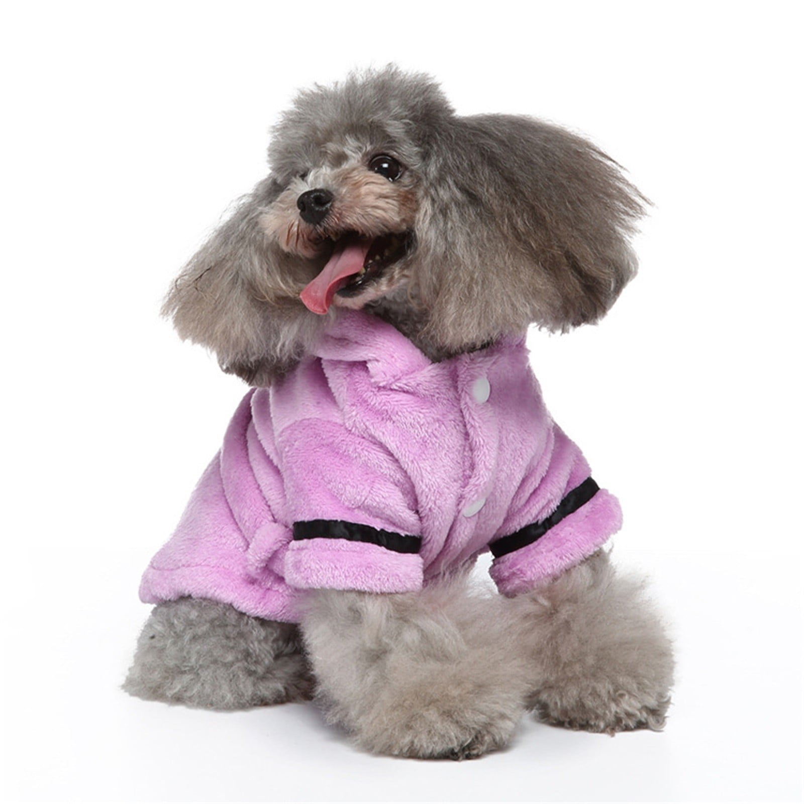 LGCASL Pet Bathrobes, Pajamas Clearance! Dog Cat Bathrobe Pet Clothes Hotel Bath Towel Pet Bathrobe Nightgown Pajamas (Army Green, L) M Purple - Image 4