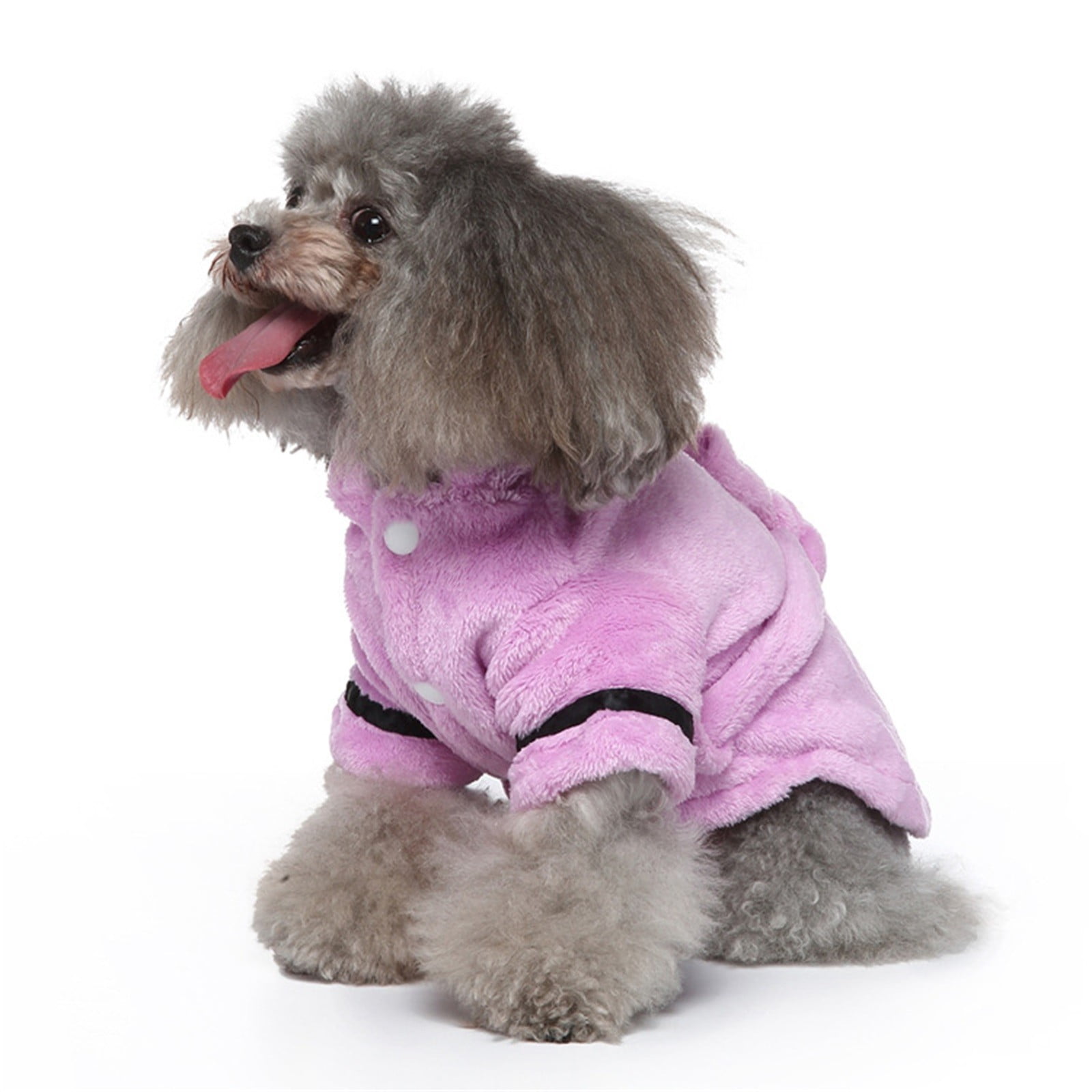 LGCASL Pet Bathrobes, Pajamas Clearance! Dog Cat Bathrobe Pet Clothes Hotel Bath Towel Pet Bathrobe Nightgown Pajamas (Army Green, L) M Purple - Image 6