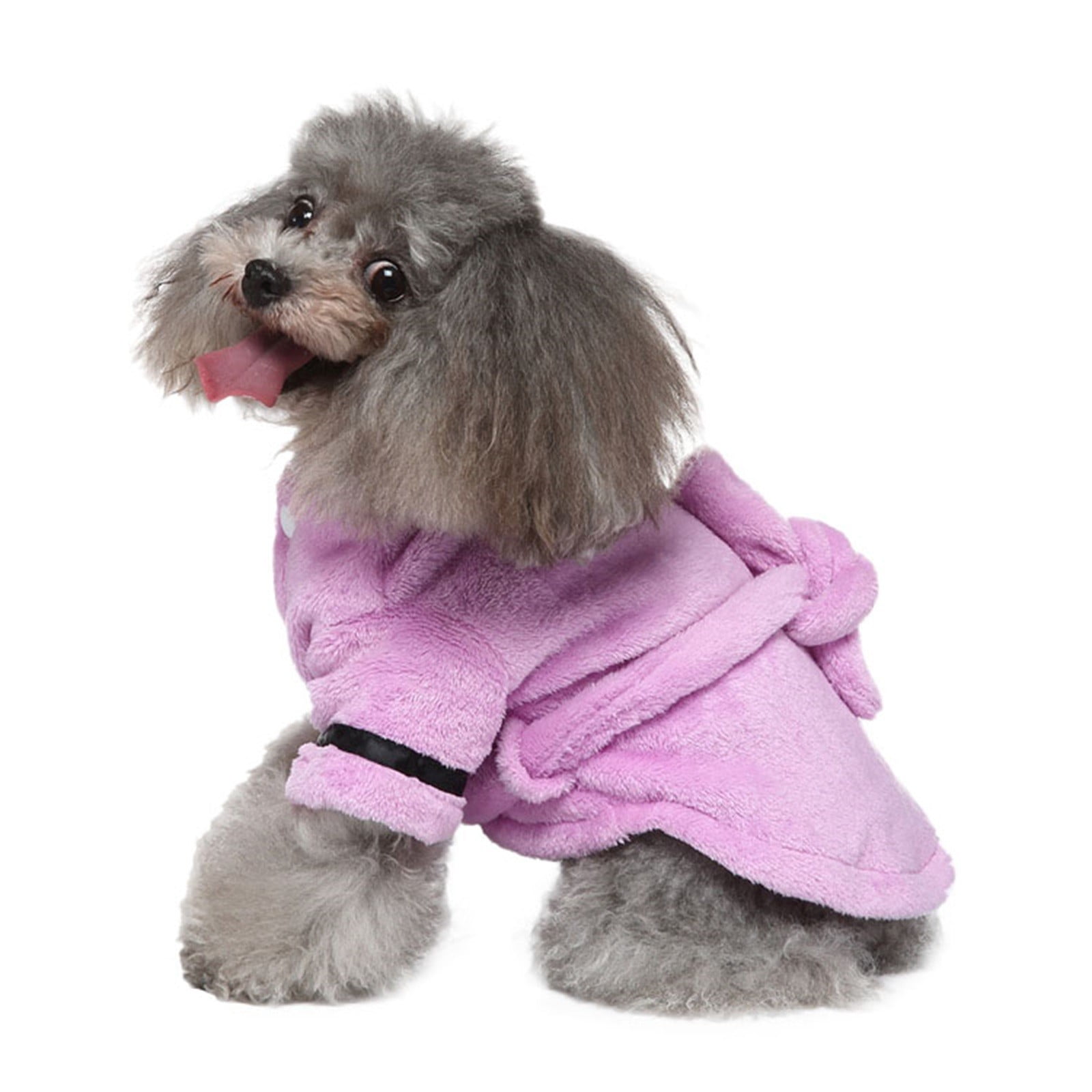 LGCASL Pet Bathrobes, Pajamas Clearance! Dog Cat Bathrobe Pet Clothes Hotel Bath Towel Pet Bathrobe Nightgown Pajamas (Army Green, L) M Purple - Image 8