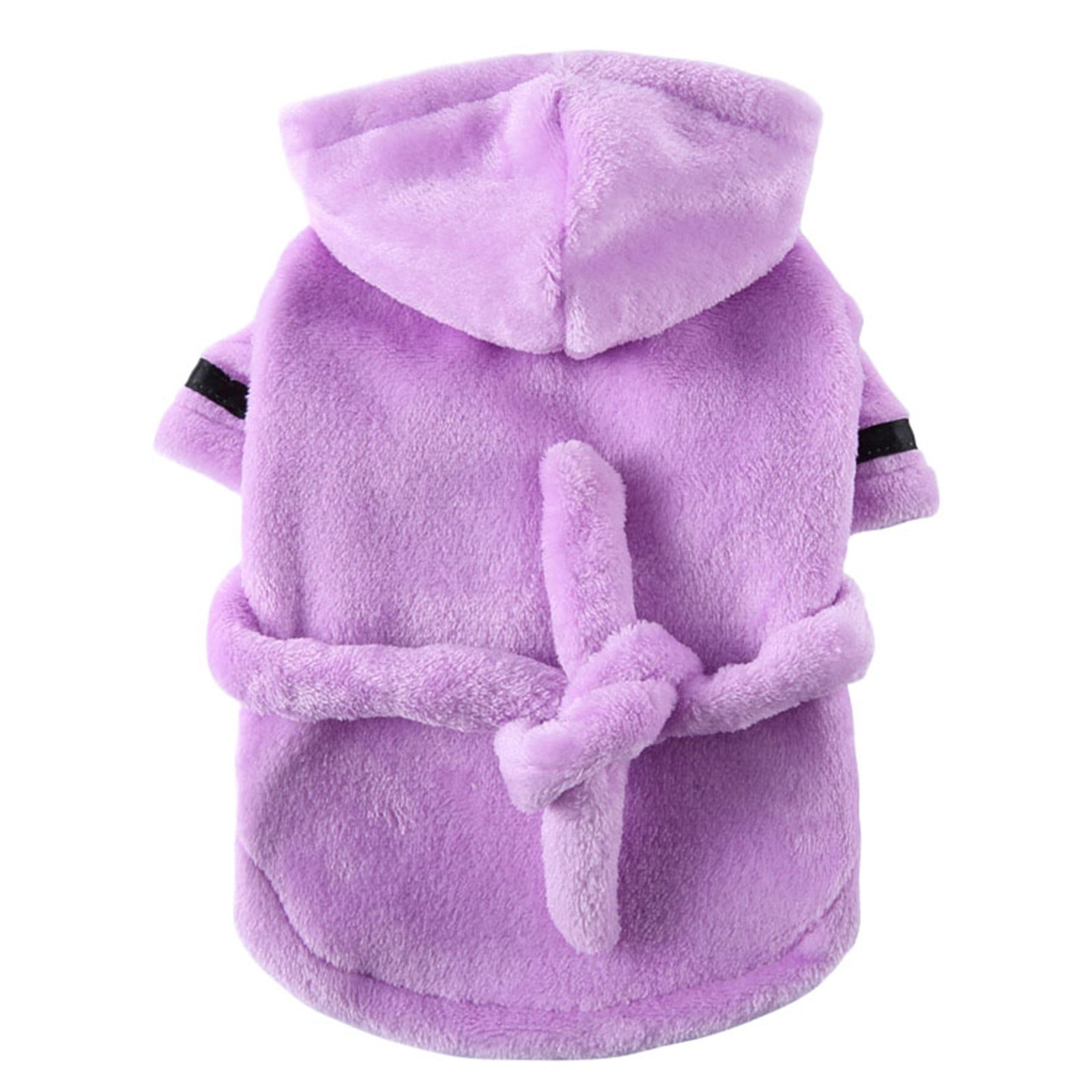LGCASL Pet Bathrobes, Pajamas Clearance! Dog Cat Bathrobe Pet Clothes Hotel Bath Towel Pet Bathrobe Nightgown Pajamas (Army Green, L) L Purple - Image 1