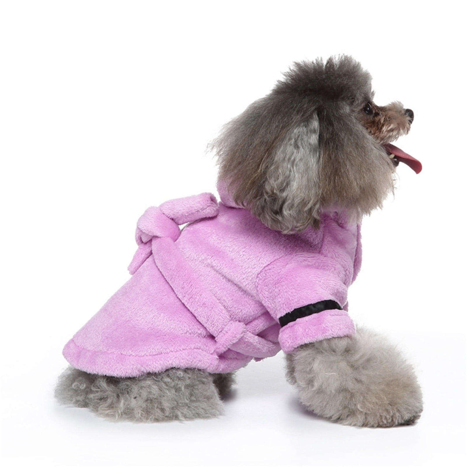 LGCASL Pet Bathrobes, Pajamas Clearance! Dog Cat Bathrobe Pet Clothes Hotel Bath Towel Pet Bathrobe Nightgown Pajamas (Army Green, L) XL Purple - Image 2