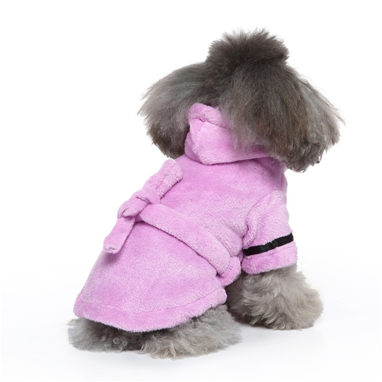 LGCASL Pet Bathrobes, Pajamas Clearance! Dog Cat Bathrobe Pet Clothes Hotel Bath Towel Pet Bathrobe Nightgown Pajamas (Army Green, L) XL Purple - Image 7