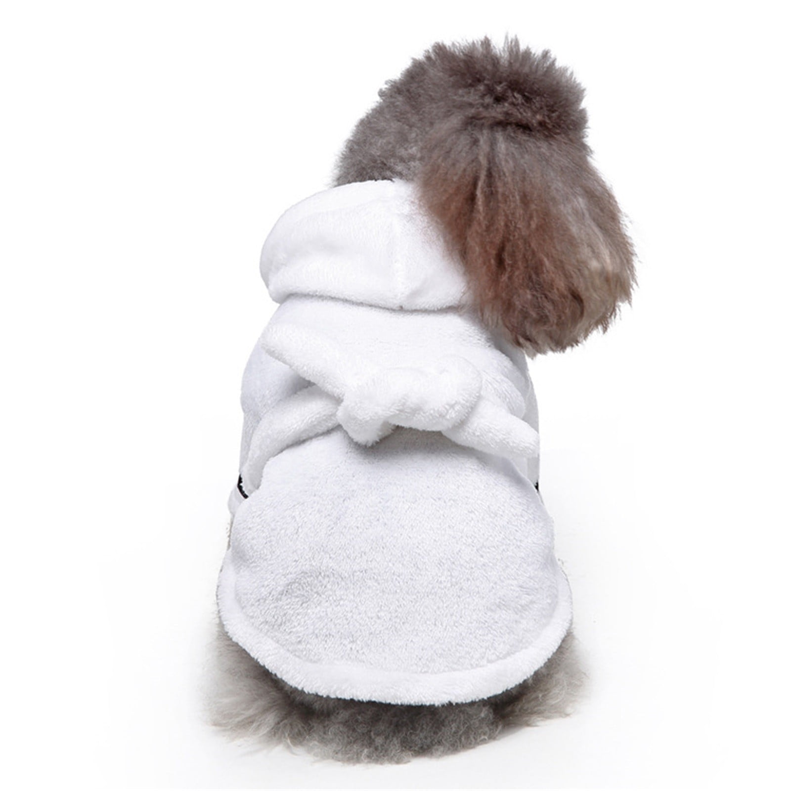 LGCASL Pet Bathrobes, Pajamas Clearance! Dog Cat Bathrobe Pet Clothes Hotel Bath Towel Pet Bathrobe Nightgown Pajamas (Army Green, L) XL White - Image 6