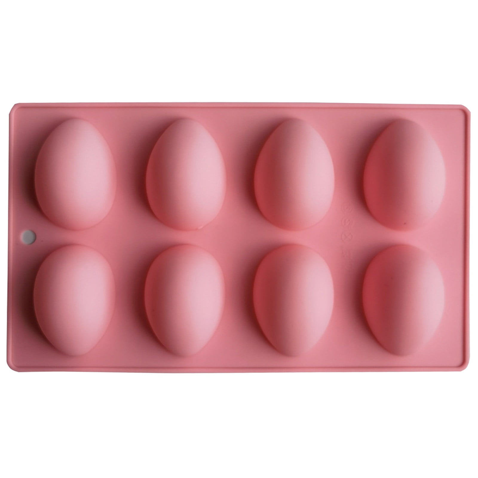 LGCASL Silicone Egg Shaped Molds, Egg Shaped Silicone Molds for Baking Easter Egg Shaped Silicone Baking Grade Non Stick Egg Shaped Easter Homemade Baking Tools Beige Pink - Image 1