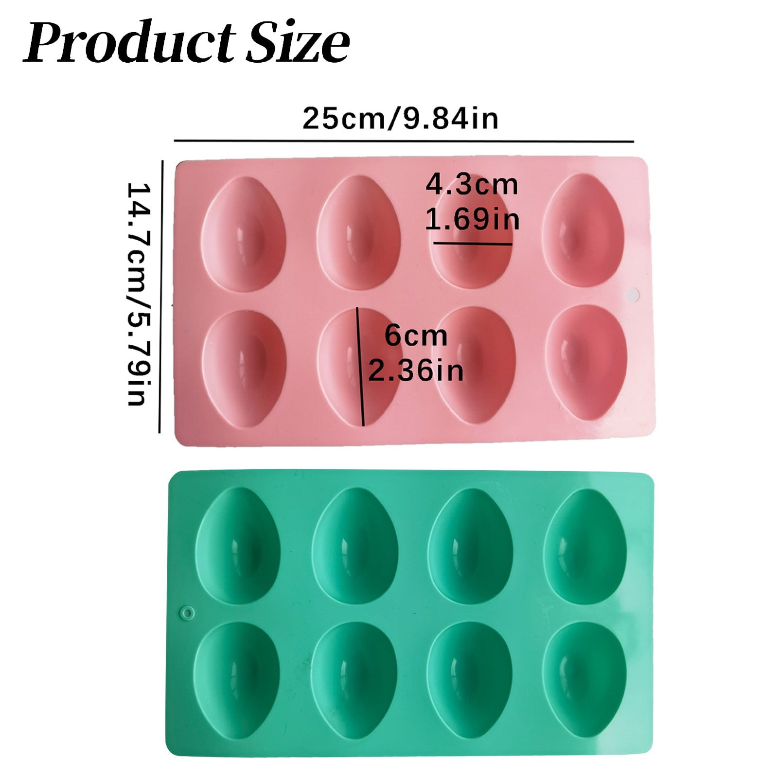 LGCASL Silicone Egg Shaped Molds, Egg Shaped Silicone Molds for Baking Easter Egg Shaped Silicone Baking Grade Non Stick Egg Shaped Easter Homemade Baking Tools Beige Pink - Image 3