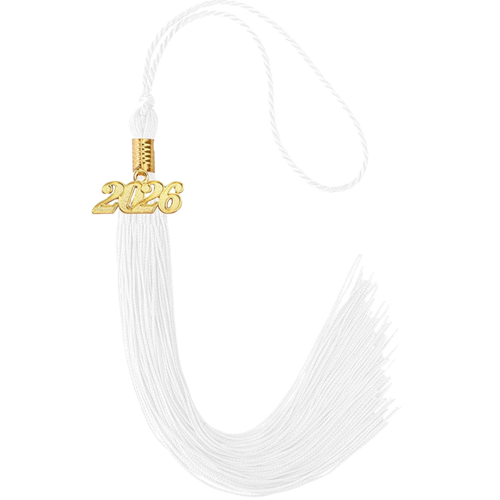 LGCASL 2026 Tassel Graduation, White Graduation Tassel, Tassel Charms for Graduations Cap Decorations, Tassels Memorial Grad Cords Class of 2026 High School Graduate Hat Ceremonies Accessories 1pc 2026 Graduation Season Hat Tassel Pendant Blue-white - Image 1