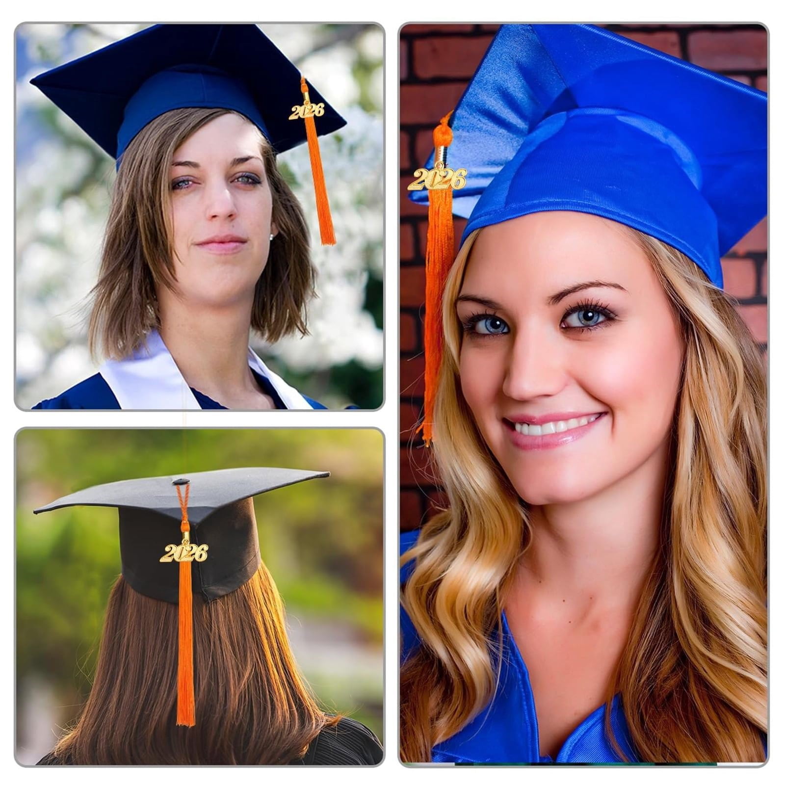 LGCASL 2026 Tassel Graduation, White Graduation Tassel, Tassel Charms for Graduations Cap Decorations, Tassels Memorial Grad Cords Class of 2026 High School Graduate Hat Ceremonies Accessories 2pcs 2026 Graduation Season Hat Tassel Pendant Yellowish-black - Image 7