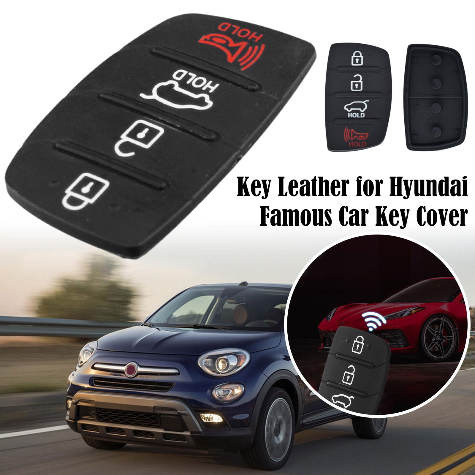 For Hyundai Replacement Rubber Pad Fit For 4 Button Remote Fob Key Black T0F3 - Image 3