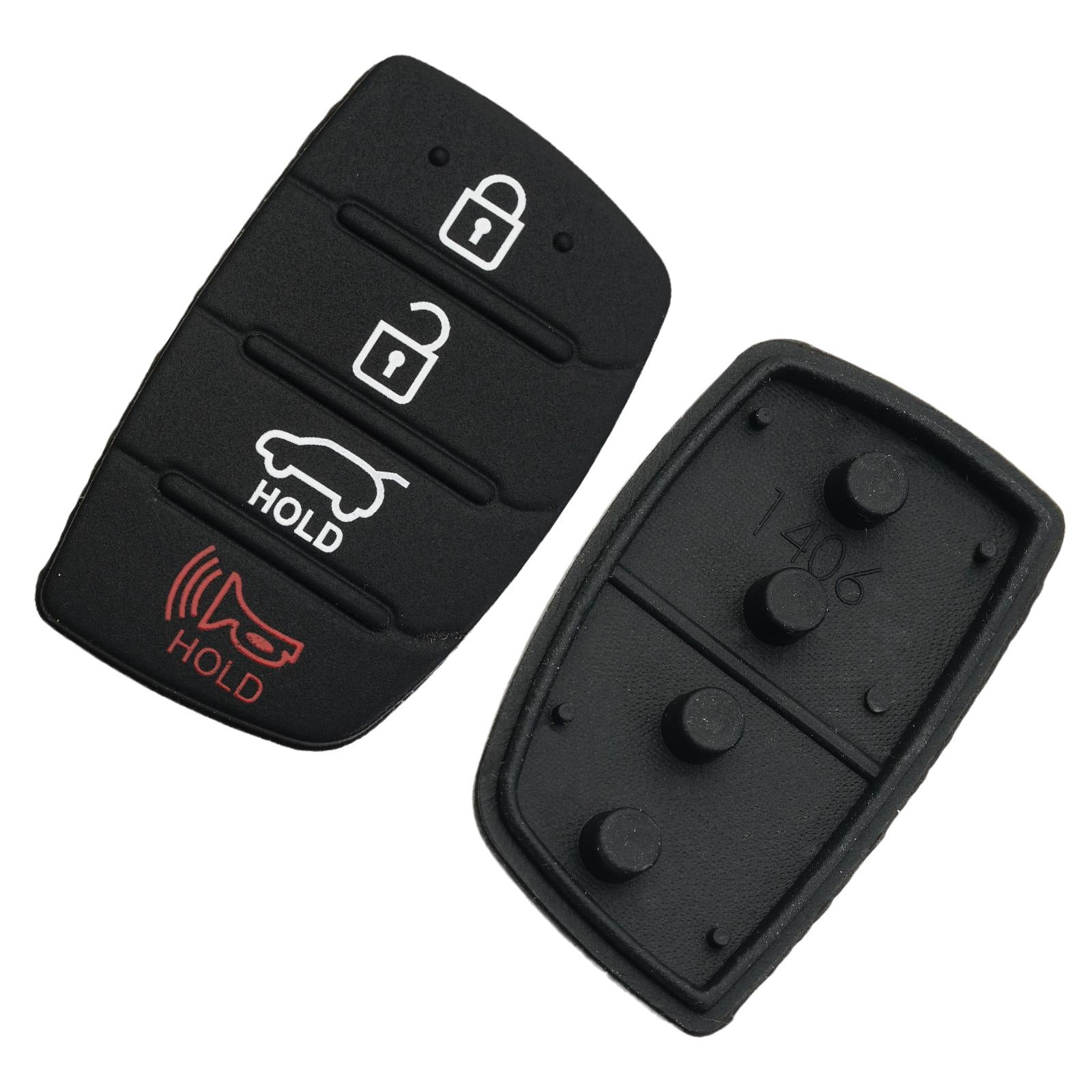 For Hyundai Replacement Rubber Pad Fit For 4 Button Remote Fob Key Black T0F3 - Image 5