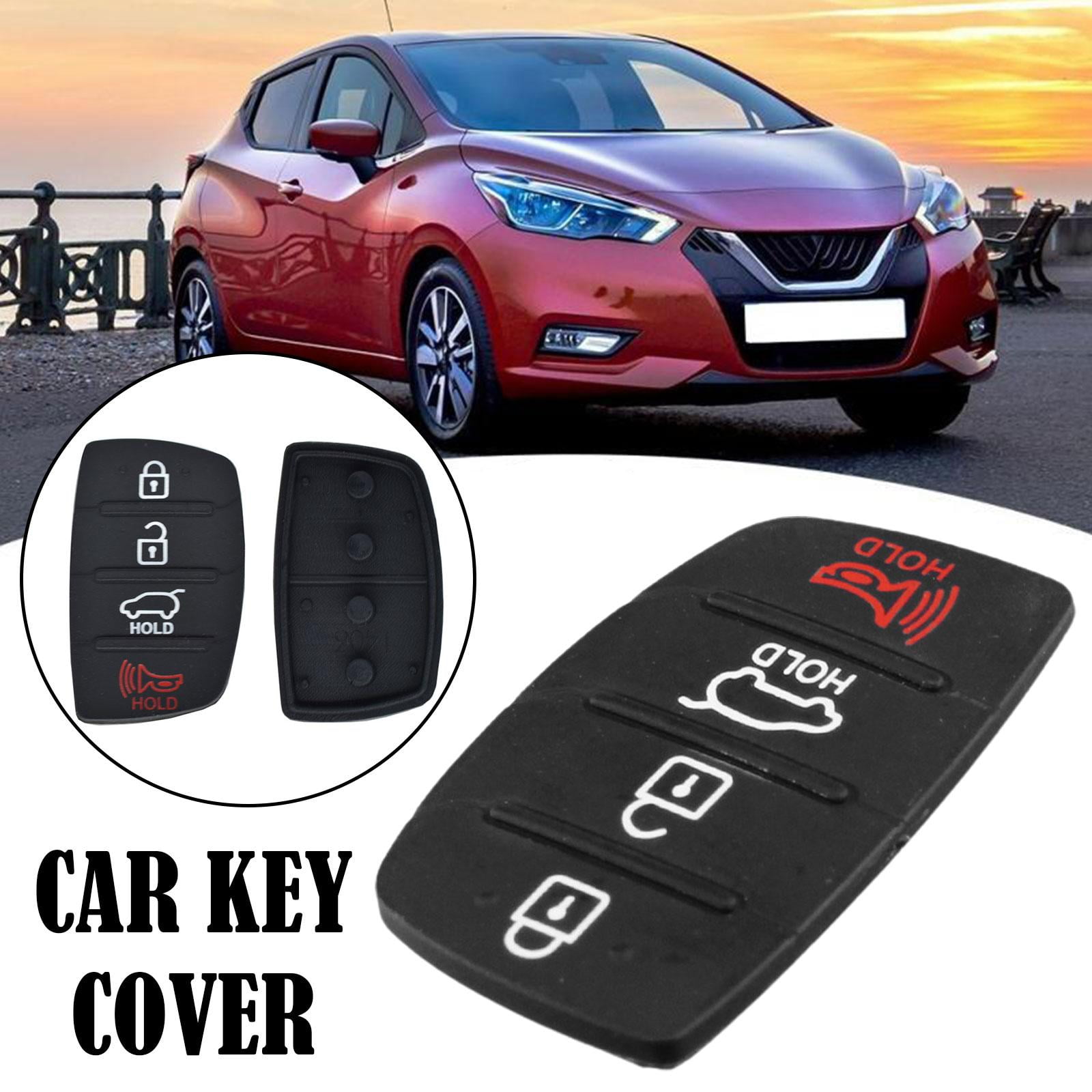 For Hyundai Replacement Rubber Pad Fit For 4 Button Remote Fob Key Black T0F3 - Image 6