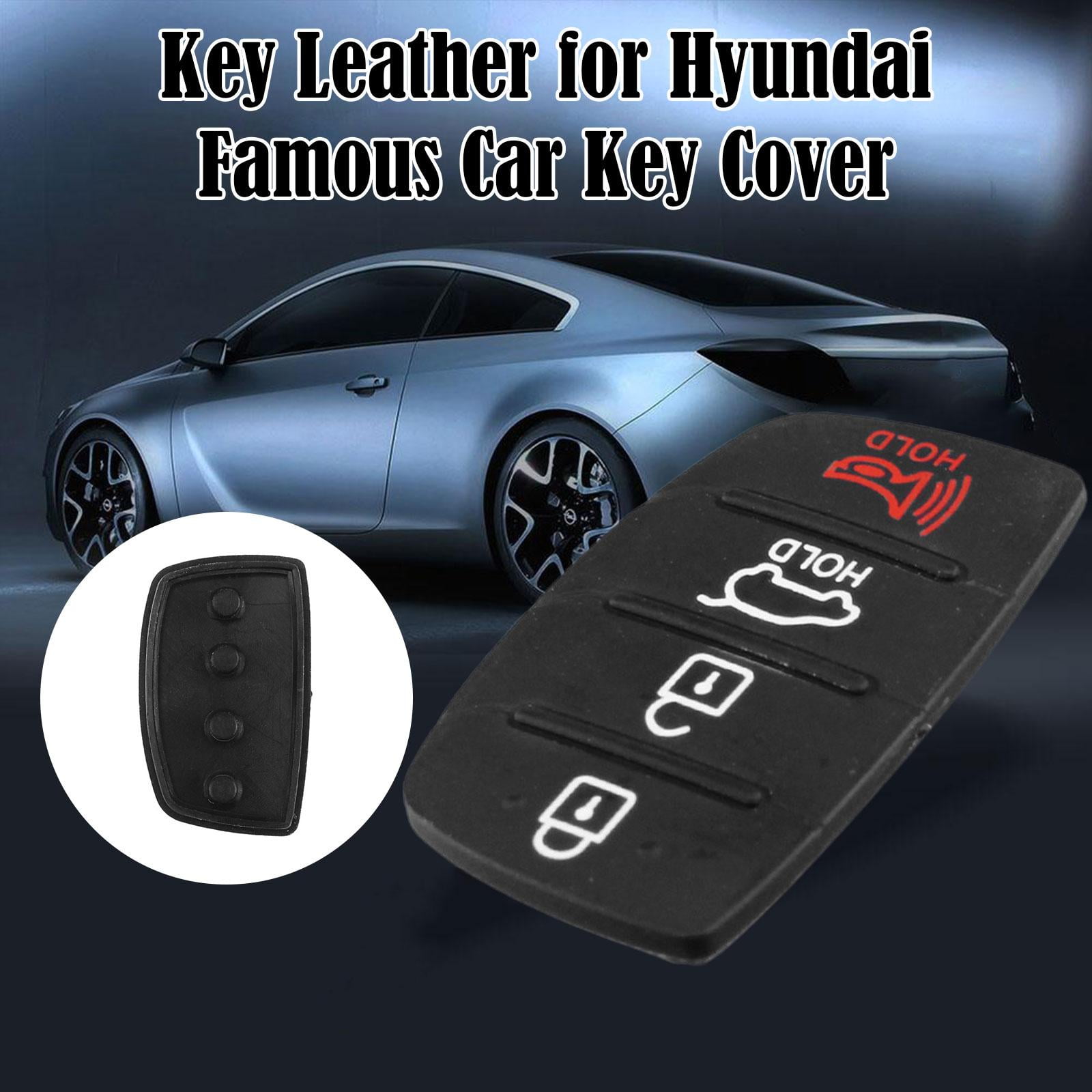 For Hyundai Replacement Rubber Pad Fit For 4 Button Remote Fob Key Black T0F3 - Image 7