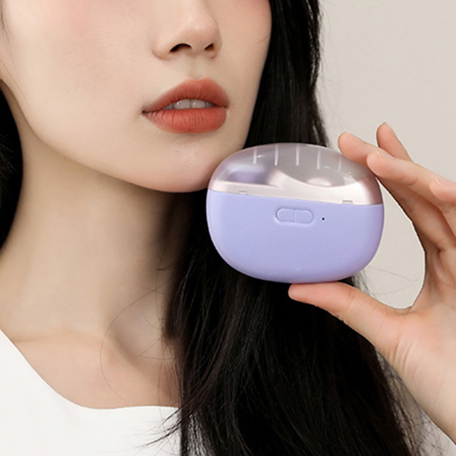 Electric Automatic Nail Clipper with Light Fingernail Cutter and Polisher 2in1 Nail Scraps Storage Rechargeable Safety Fingernail Trimmer for Baby Seniors Adult Gift Purple - Image 3
