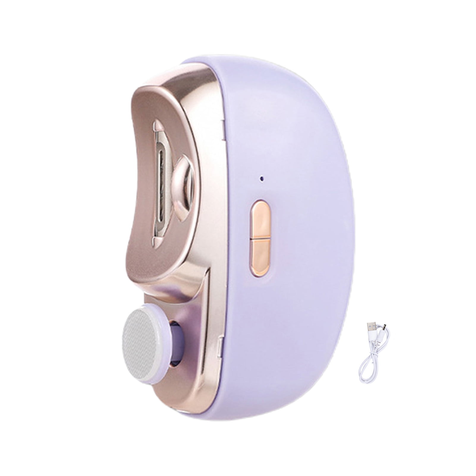 Electric Automatic Nail Clipper with Light Fingernail Cutter and Polisher 2in1 Nail Scraps Storage Rechargeable Safety Fingernail Trimmer for Baby Seniors Adult Gift Purple - Image 5