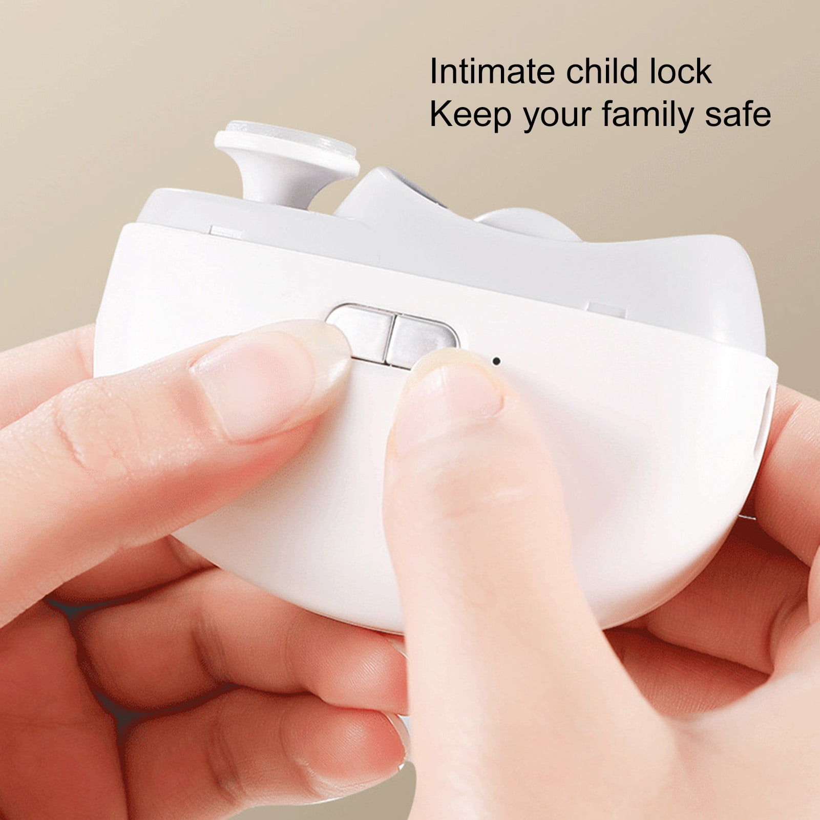 Electric Automatic Nail Clipper with Light Fingernail Cutter and Polisher 2in1 Nail Scraps Storage Rechargeable Safety Fingernail Trimmer for Baby Seniors Adult Gift White - Image 6