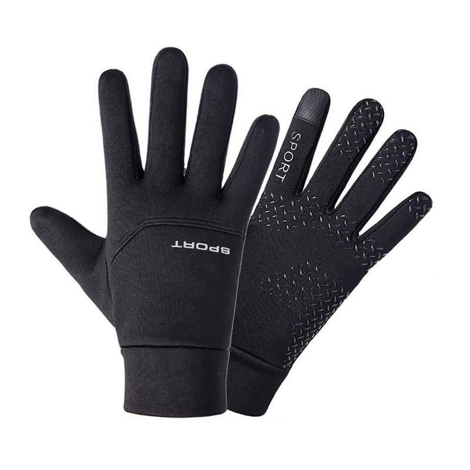 XINYUAN Kids Waterproof Thermal Football Gloves with Grip for Outfield Players black - Image 1