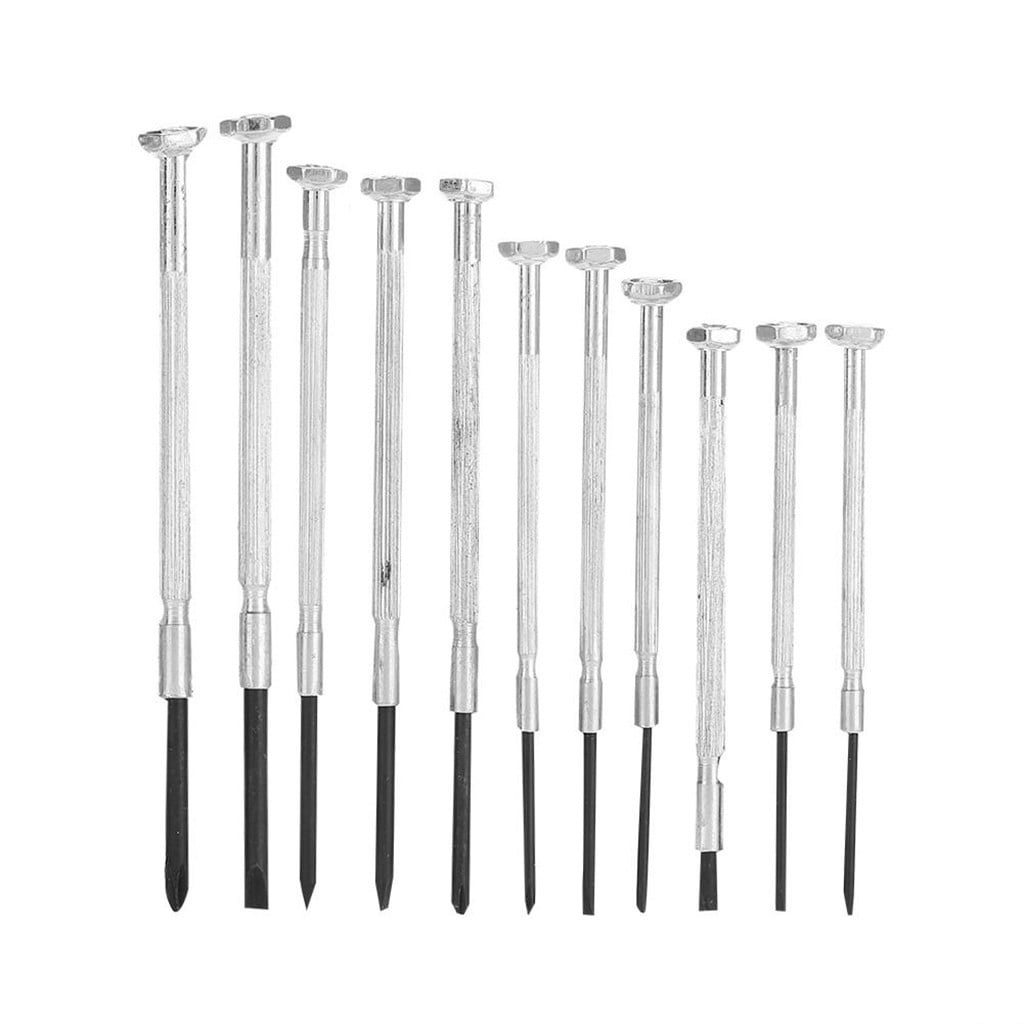 Eguiwyn Mini Watch Alloy Tools Screwdriver 11pcs Precision Kit Screw Set Tools & Home Improvement As Shown - Image 1