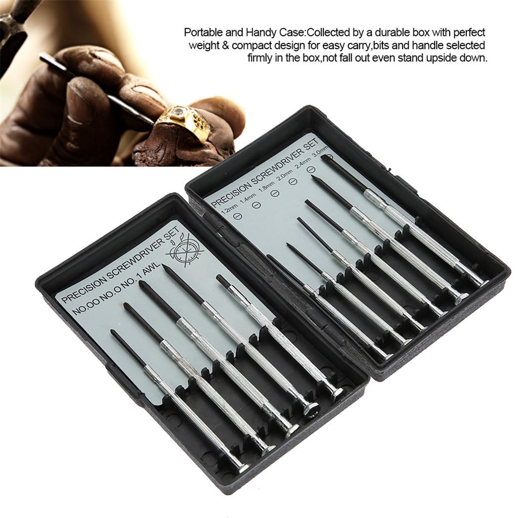 Eguiwyn Mini Watch Alloy Tools Screwdriver 11pcs Precision Kit Screw Set Tools & Home Improvement As Shown - Image 2