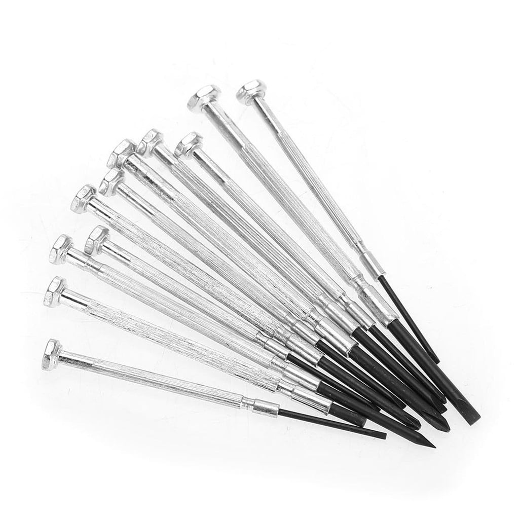 Eguiwyn Mini Watch Alloy Tools Screwdriver 11pcs Precision Kit Screw Set Tools & Home Improvement As Shown - Image 4