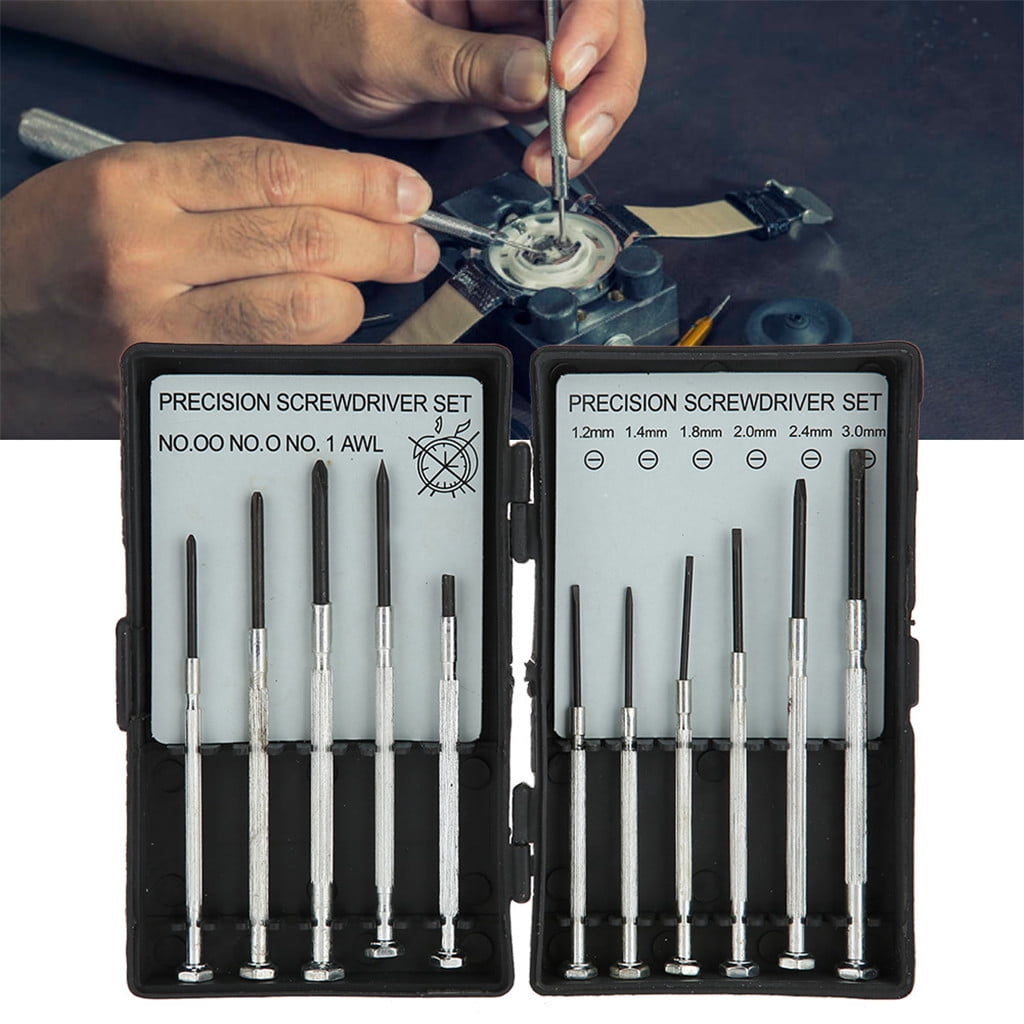 Eguiwyn Mini Watch Alloy Tools Screwdriver 11pcs Precision Kit Screw Set Tools & Home Improvement As Shown - Image 5