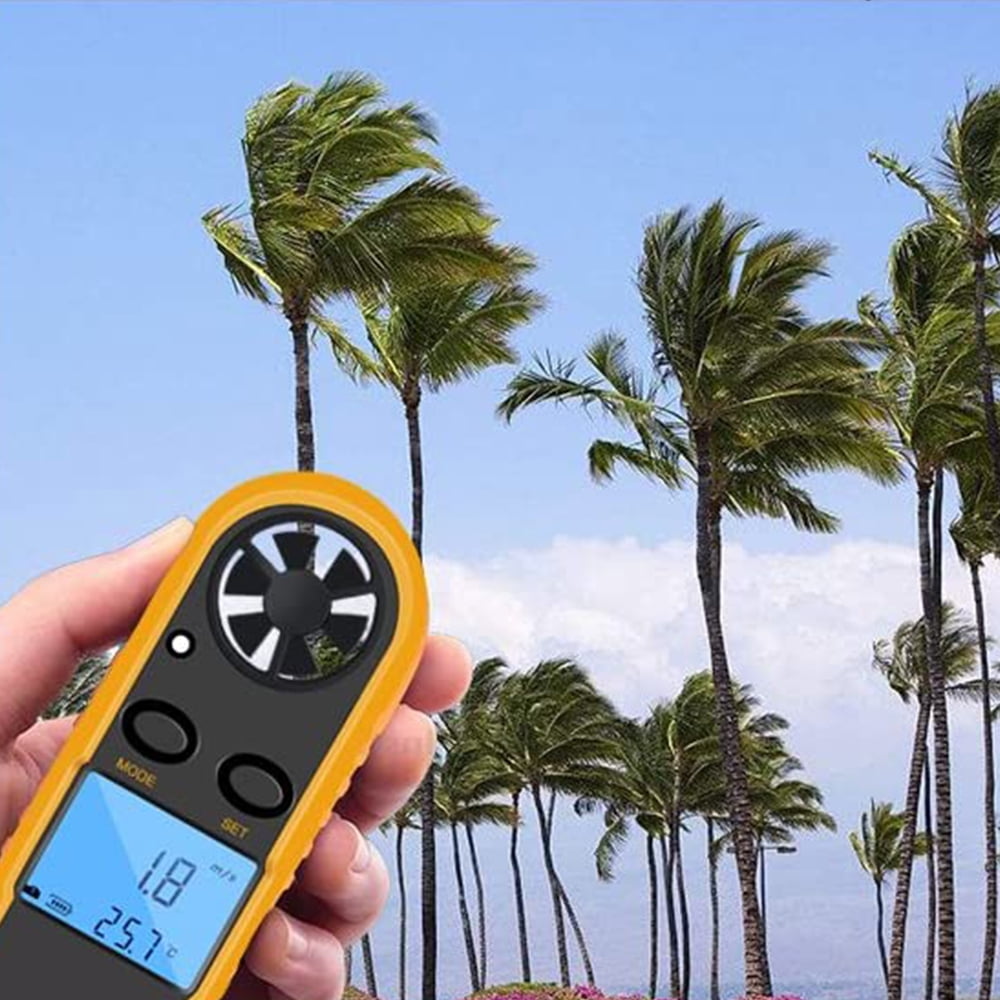GM816 Digital Anemometer Wind-Speed Gauge Meter LCD Handheld Airflow Windmeter Thermometer - Image 2