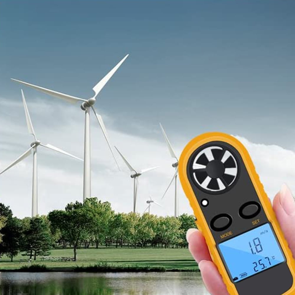 GM816 Digital Anemometer Wind-Speed Gauge Meter LCD Handheld Airflow Windmeter Thermometer - Image 5