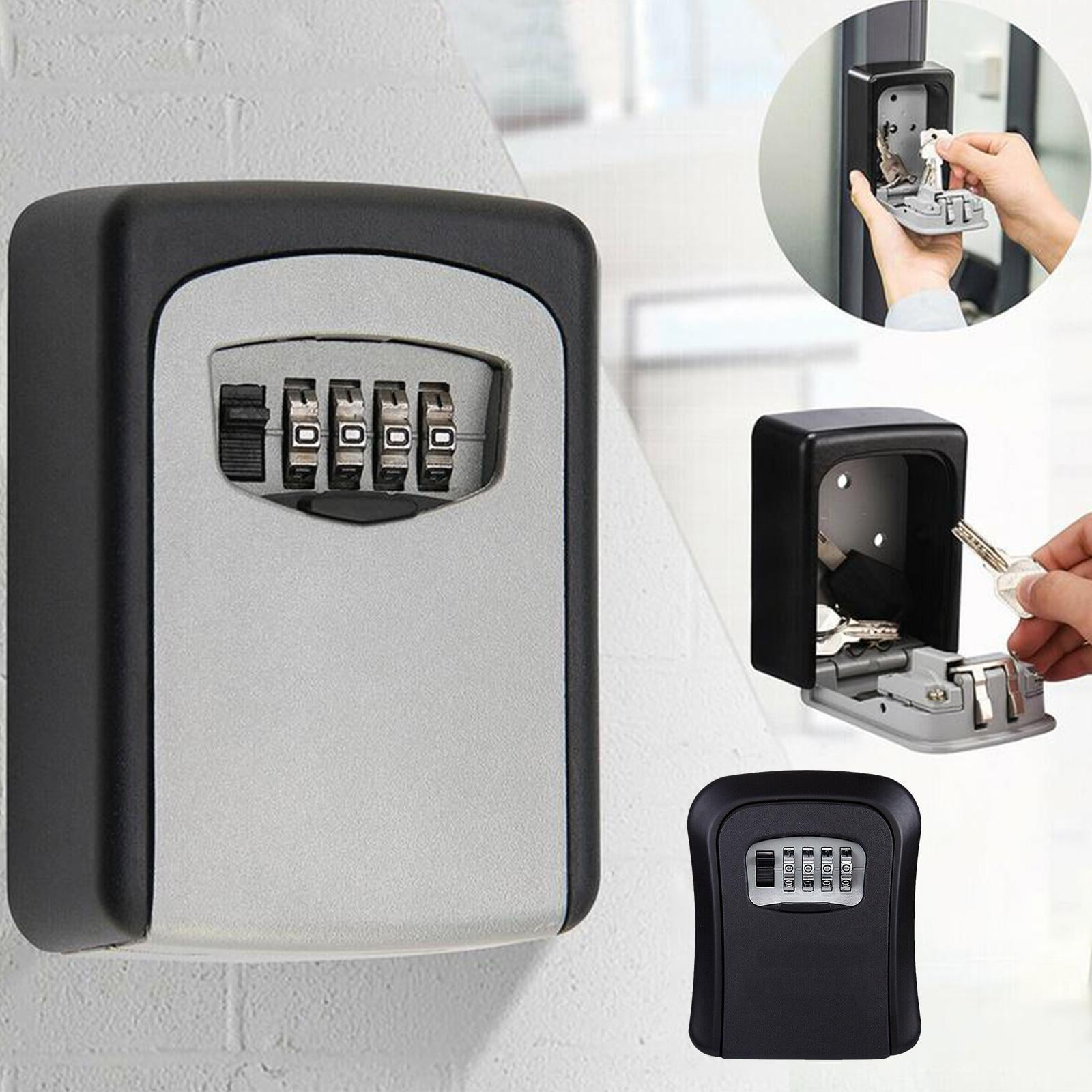 Misterolina Wall Mount 4 Digits Combination Waterproof Outdoor Key Hider Safe, Black/Gray, 11.5 X 9.5 X 4 cm - Image 4