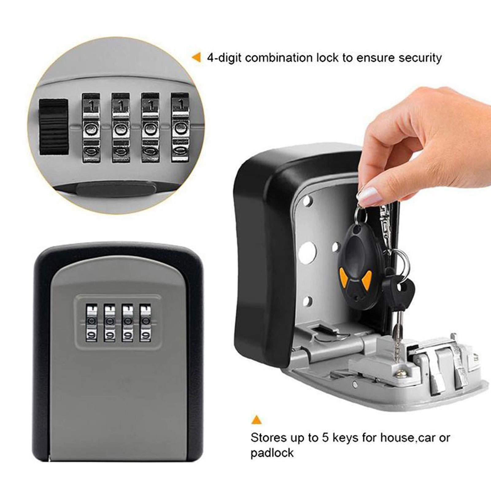 Misterolina Wall Mount 4 Digits Combination Waterproof Outdoor Key Hider Safe, Black/Gray, 11.5 X 9.5 X 4 cm - Image 5