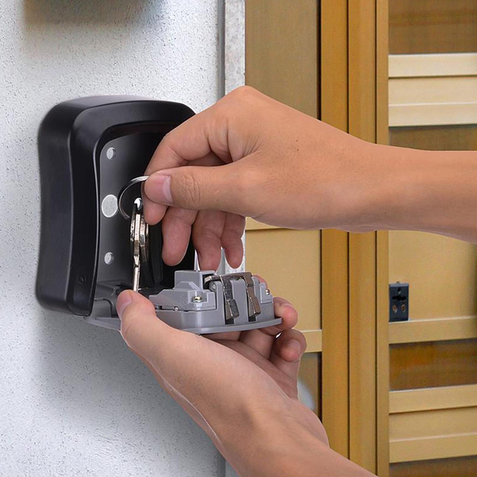 Misterolina Wall Mount 4 Digits Combination Waterproof Outdoor Key Hider Safe, Black/Gray, 11.5 X 9.5 X 4 cm - Image 7