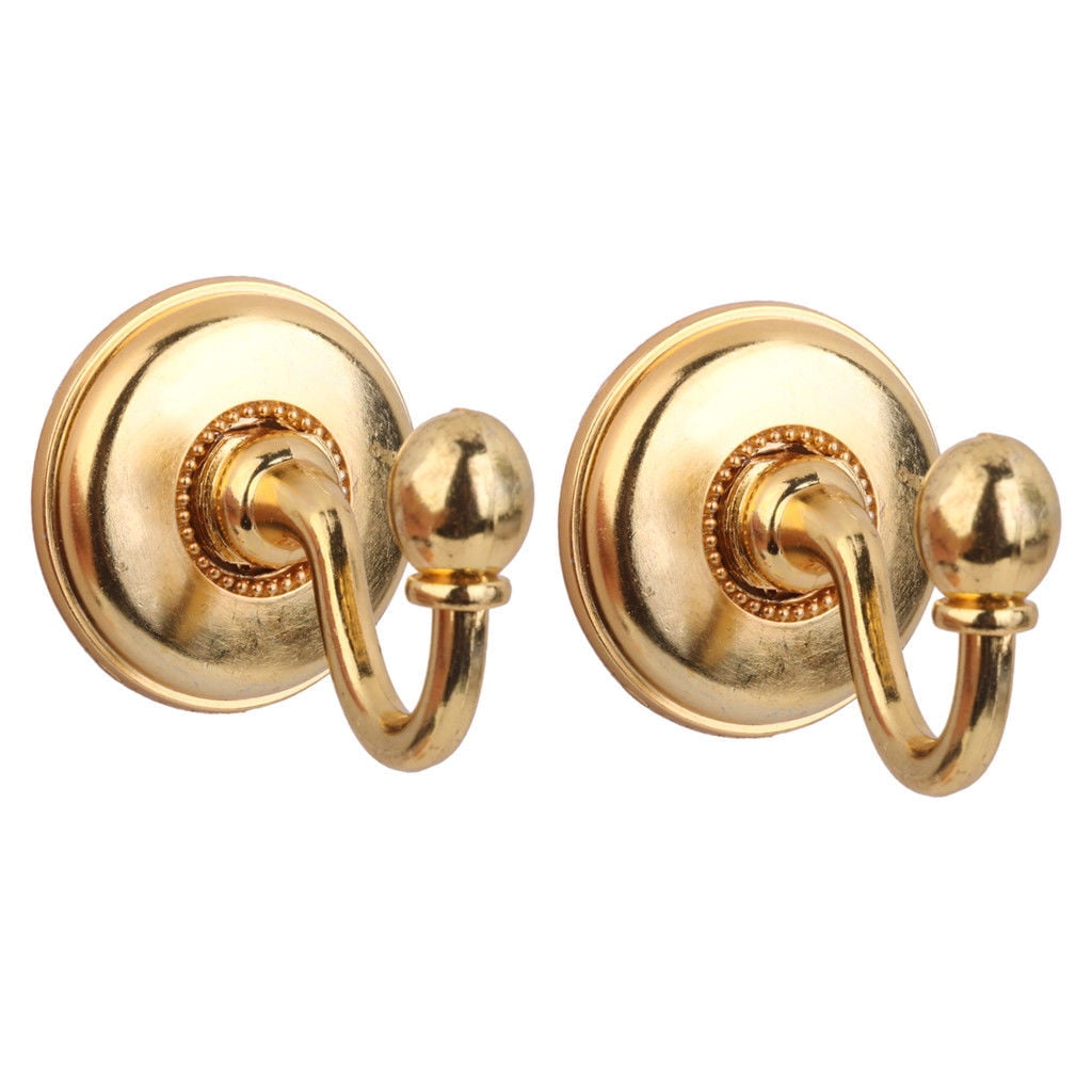 WQQZJJ Organization And Storage 2x Metal Curtain Holdback Wall Tie Back Hooks Hanger Holder Window Curtain Hooks On Clearance Gold - Image 5