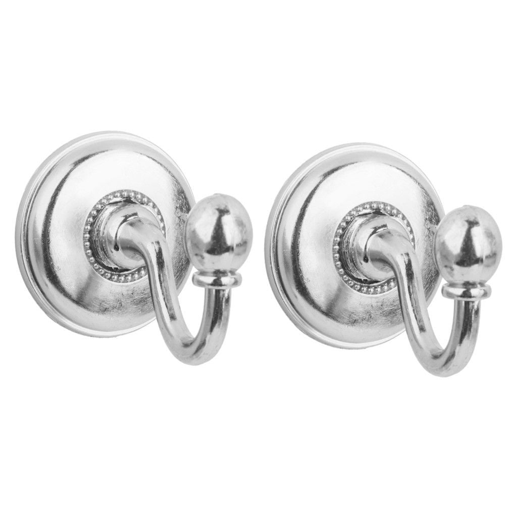 WQQZJJ Organization And Storage 2x Metal Curtain Holdback Wall Tie Back Hooks Hanger Holder Window Curtain Hooks On Clearance Silver - Image 4