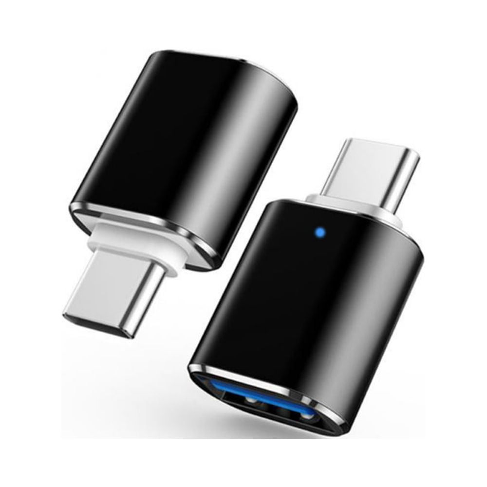PLGEBR 2 Pack USB C to USB 3.0 Adapter, Type C Male to USB Female Adapter OTG for MacBook Pro/Air and Other Type C Devices Black - Image 1