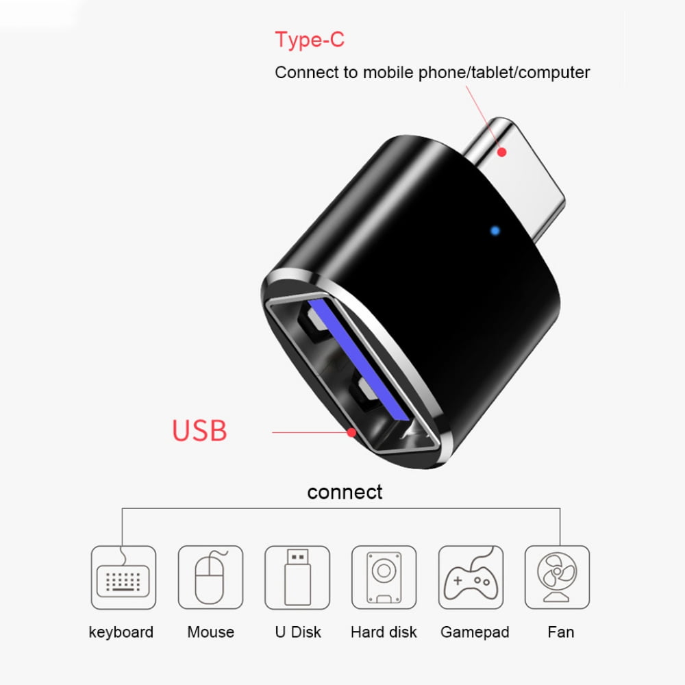 PLGEBR 2 Pack USB C to USB 3.0 Adapter, Type C Male to USB Female Adapter OTG for MacBook Pro/Air and Other Type C Devices Black - Image 3
