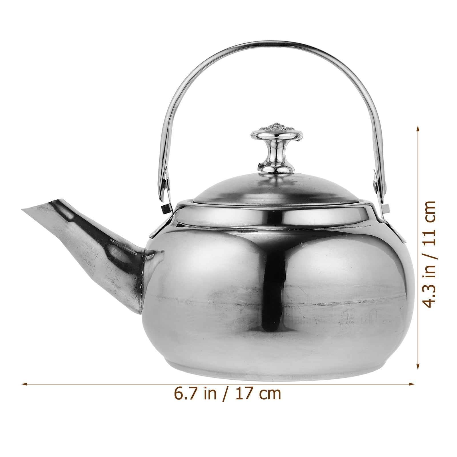 Stainless Steel Whistling Tea Kettle Stovetop Tea Pot Fast Boiling Heat Water Tea Pot 6.7