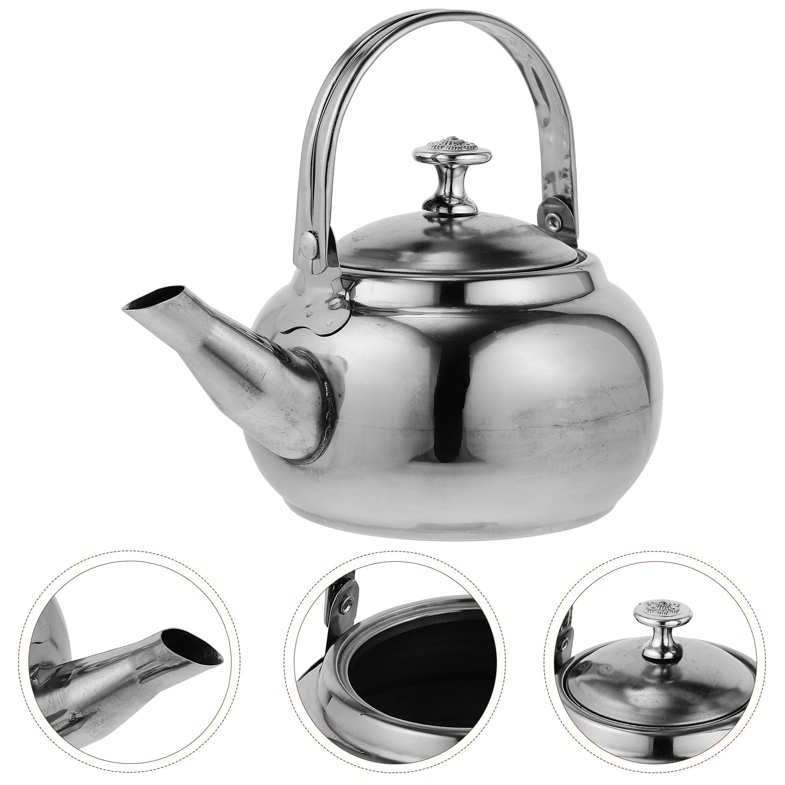Stainless Steel Whistling Tea Kettle Stovetop Tea Pot Fast Boiling Heat Water Tea Pot 6.7