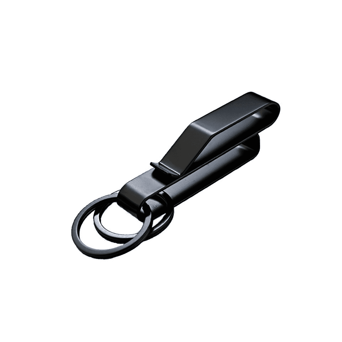 3PCS Heavy Duty Belt Key Holder with 6Pcs Metal Rings, Stainless Steel Black Men Keychain Clip - Image 3