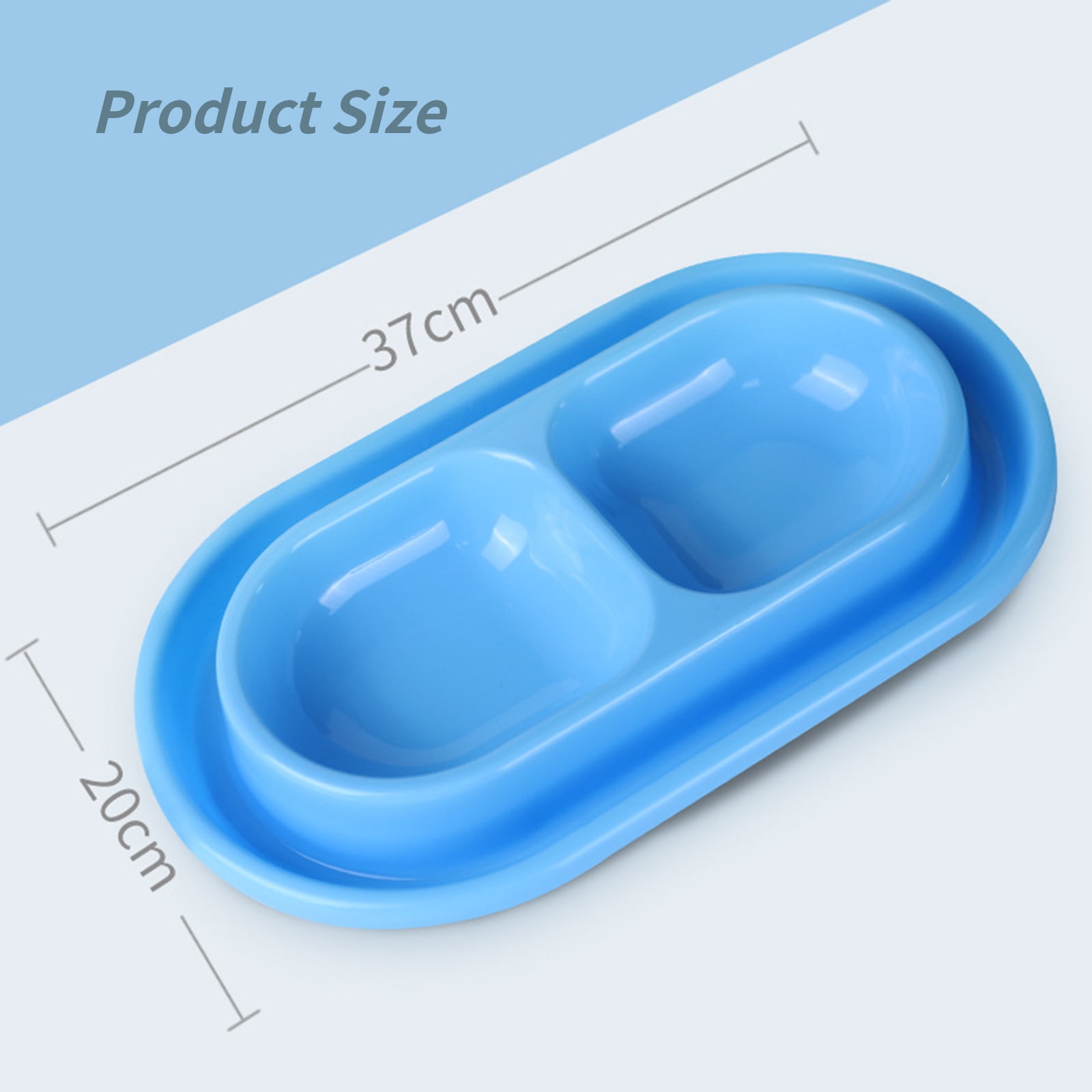 Cat Bowls for Food and Water Easy to Clean Ants Away Outside Pet Double Bow Large Blue - Image 5